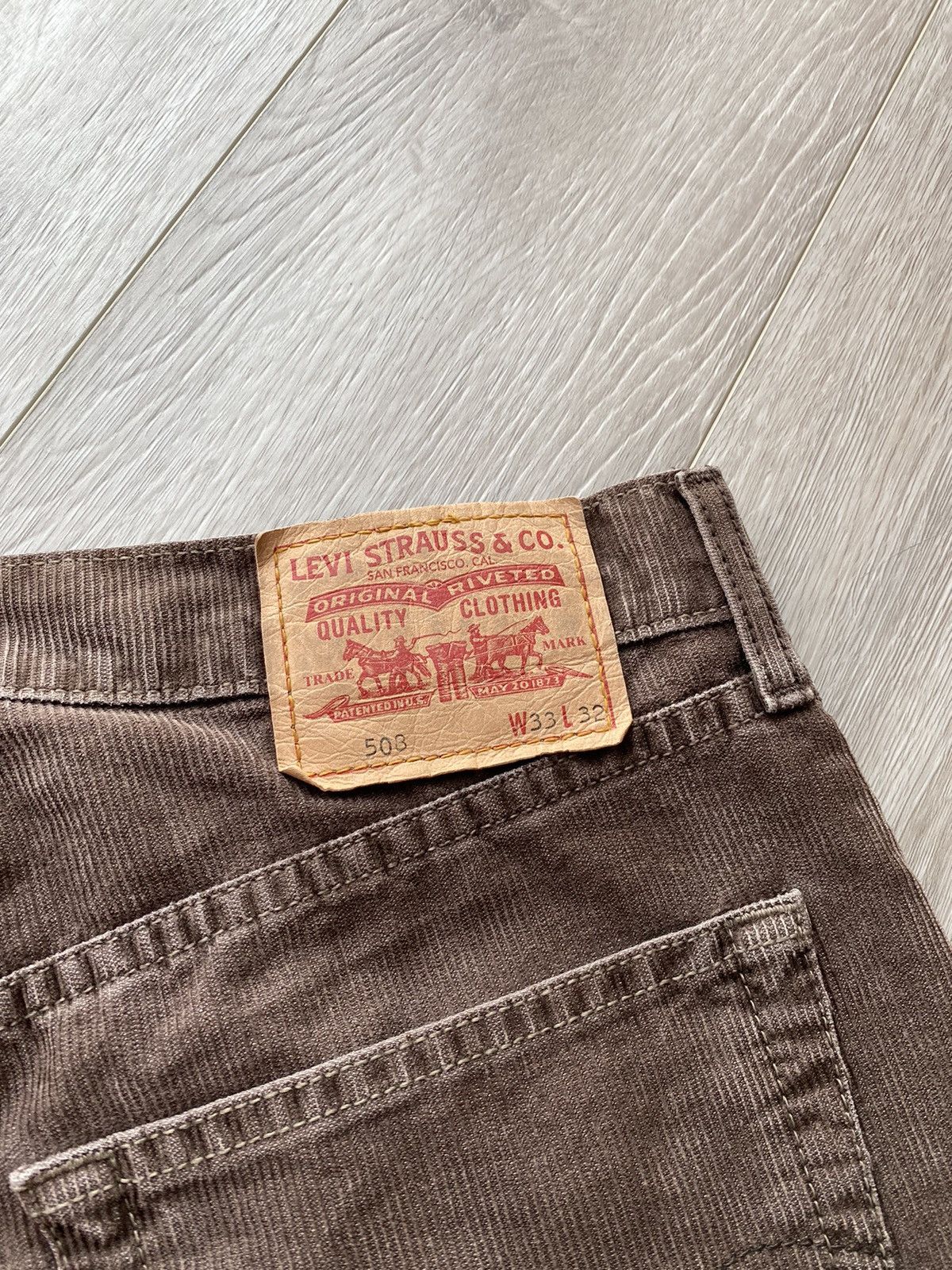Levi's × Levi's Vintage Clothing × Vintage Levis 90s Vintage Velvet Brown Denim Pants Size US 33 - 4 Thumbnail