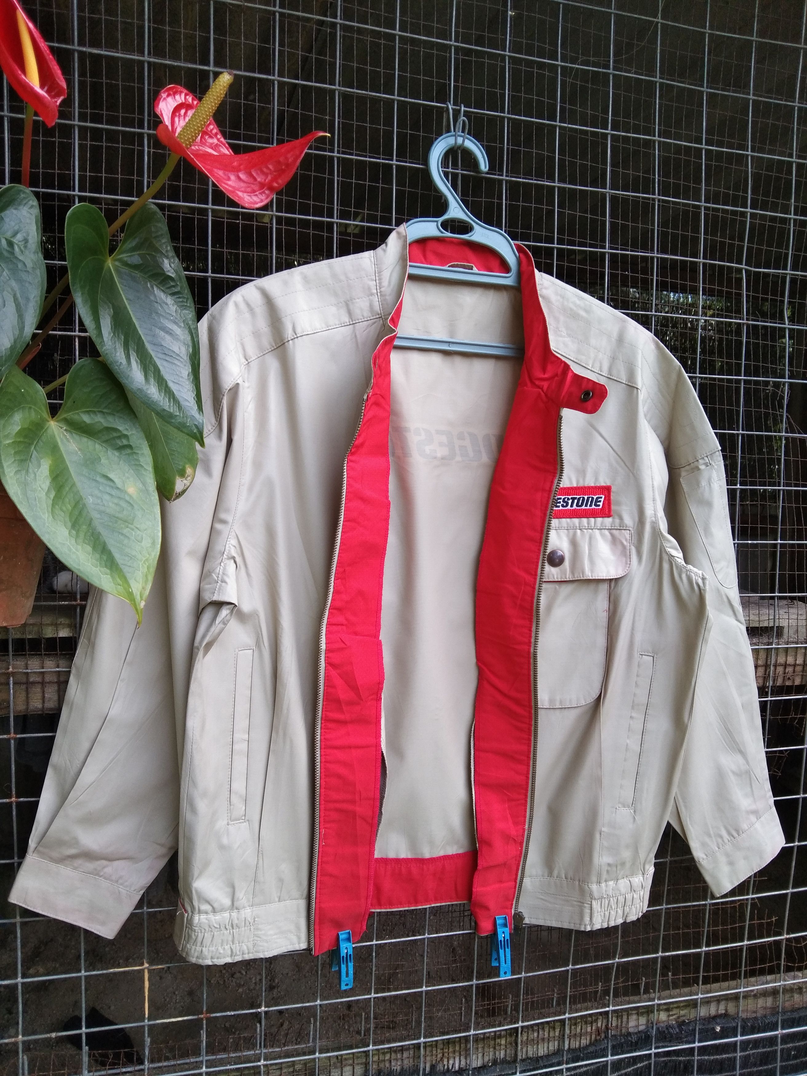 Japanese Brand × Vintage BRIDGESTONE NYLON LIGHT JACKET Size US L / EU 52-54 / 3 - 8 Thumbnail