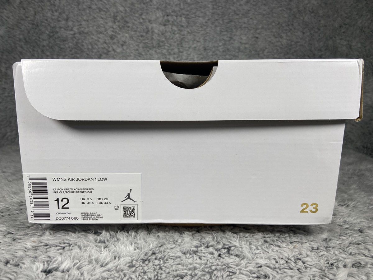Jordan Brand Air Jordan 1 Low 'Light Iron Ore Siren Red' Women Size 12 Size US 12 / EU 45 - 13 Thumbnail
