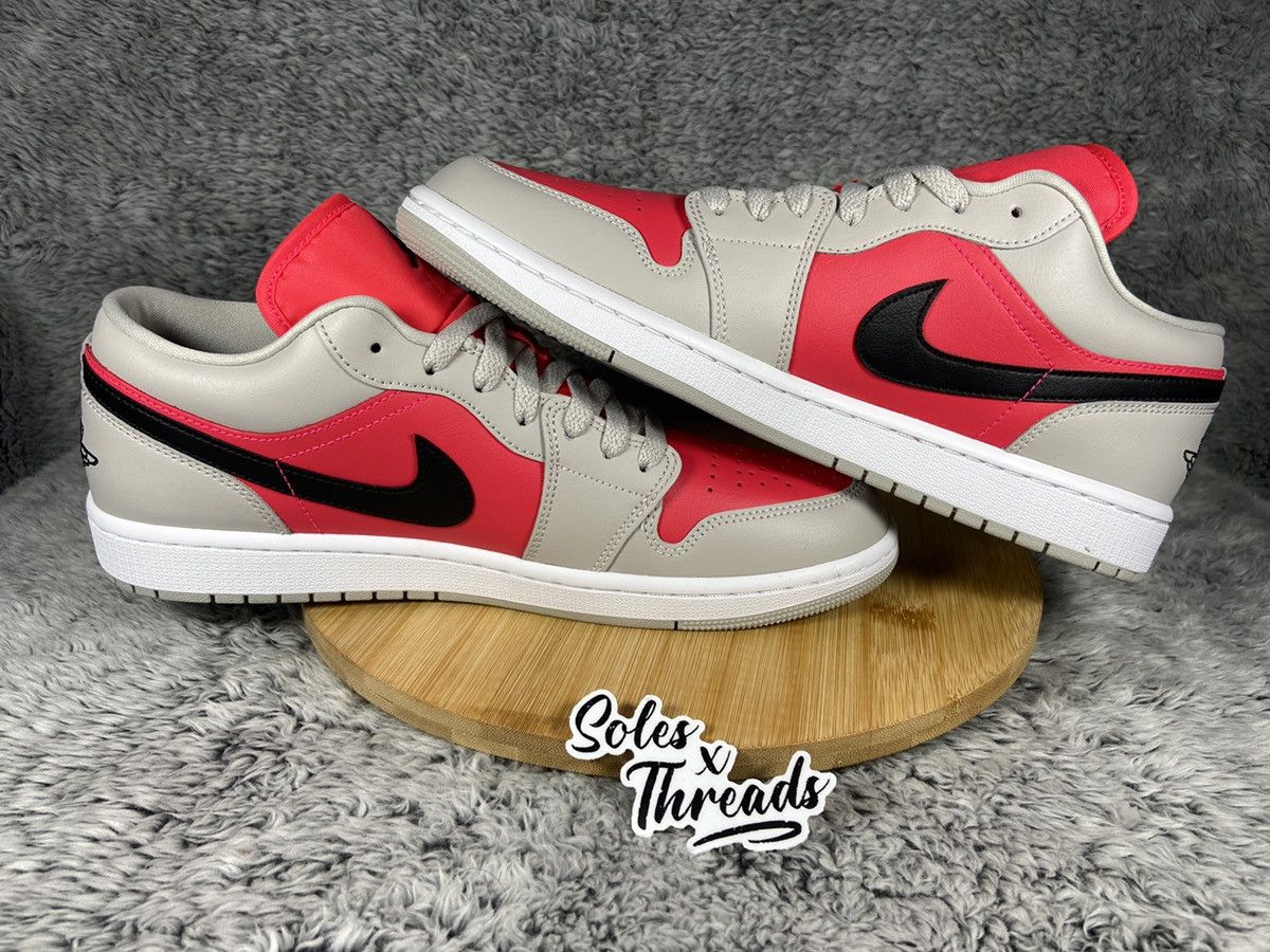 Jordan Brand Air Jordan 1 Low 'Light Iron Ore Siren Red' Women Size 12 Size US 12 / EU 45 - 8 Thumbnail