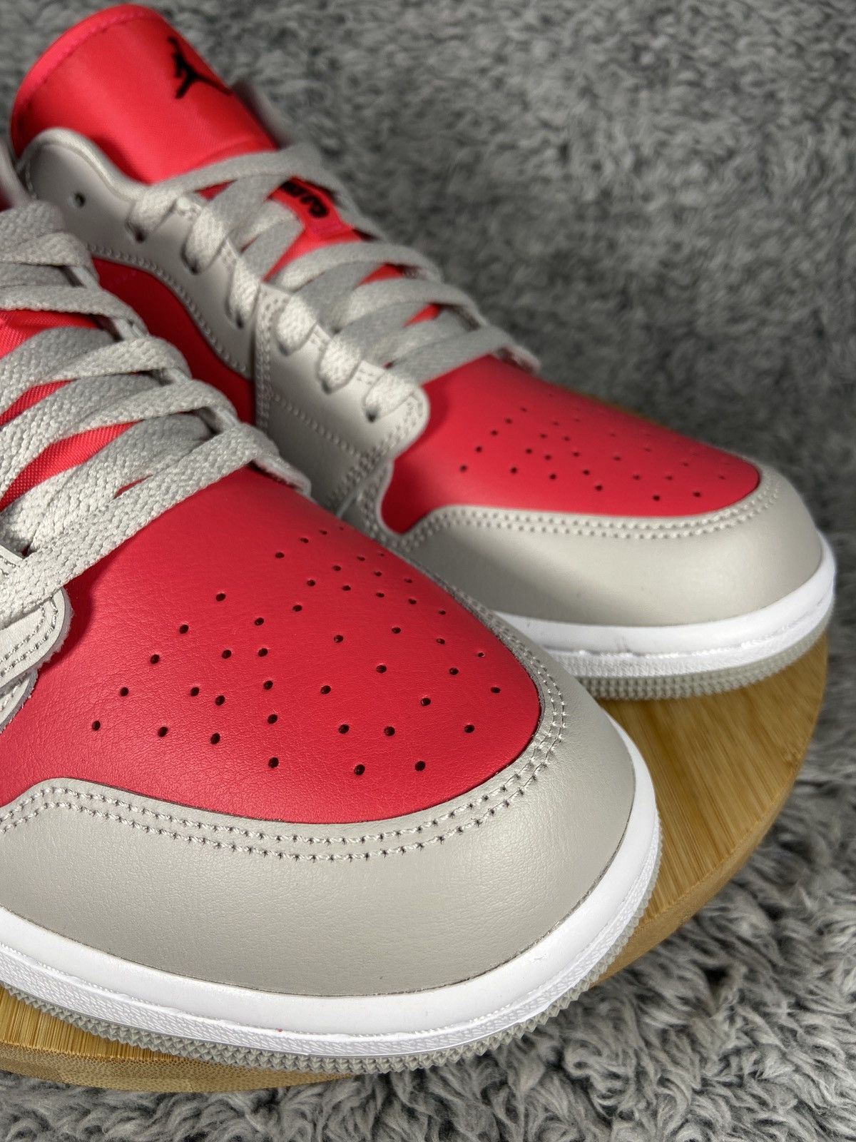 Jordan Brand Air Jordan 1 Low 'Light Iron Ore Siren Red' Women Size 12 Size US 12 / EU 45 - 10 Thumbnail