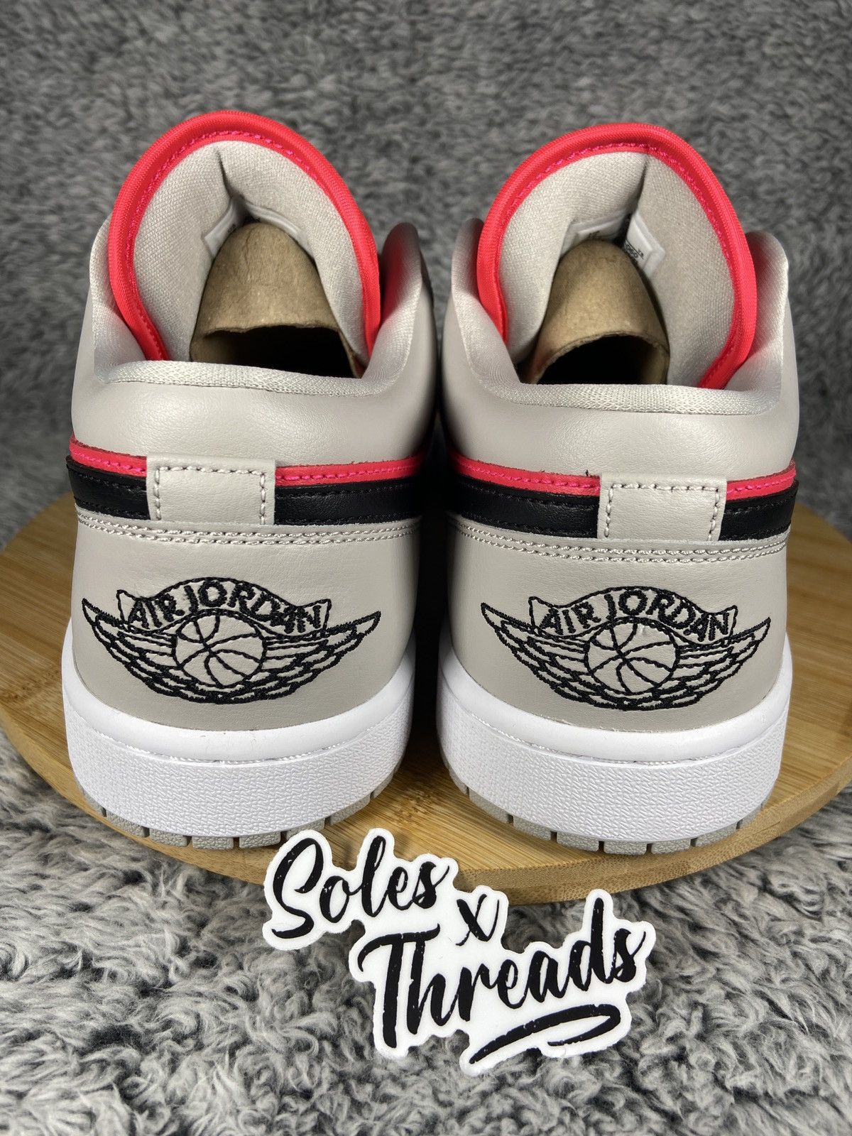 Jordan Brand Air Jordan 1 Low 'Light Iron Ore Siren Red' Women Size 12 Size US 12 / EU 45 - 6 Thumbnail