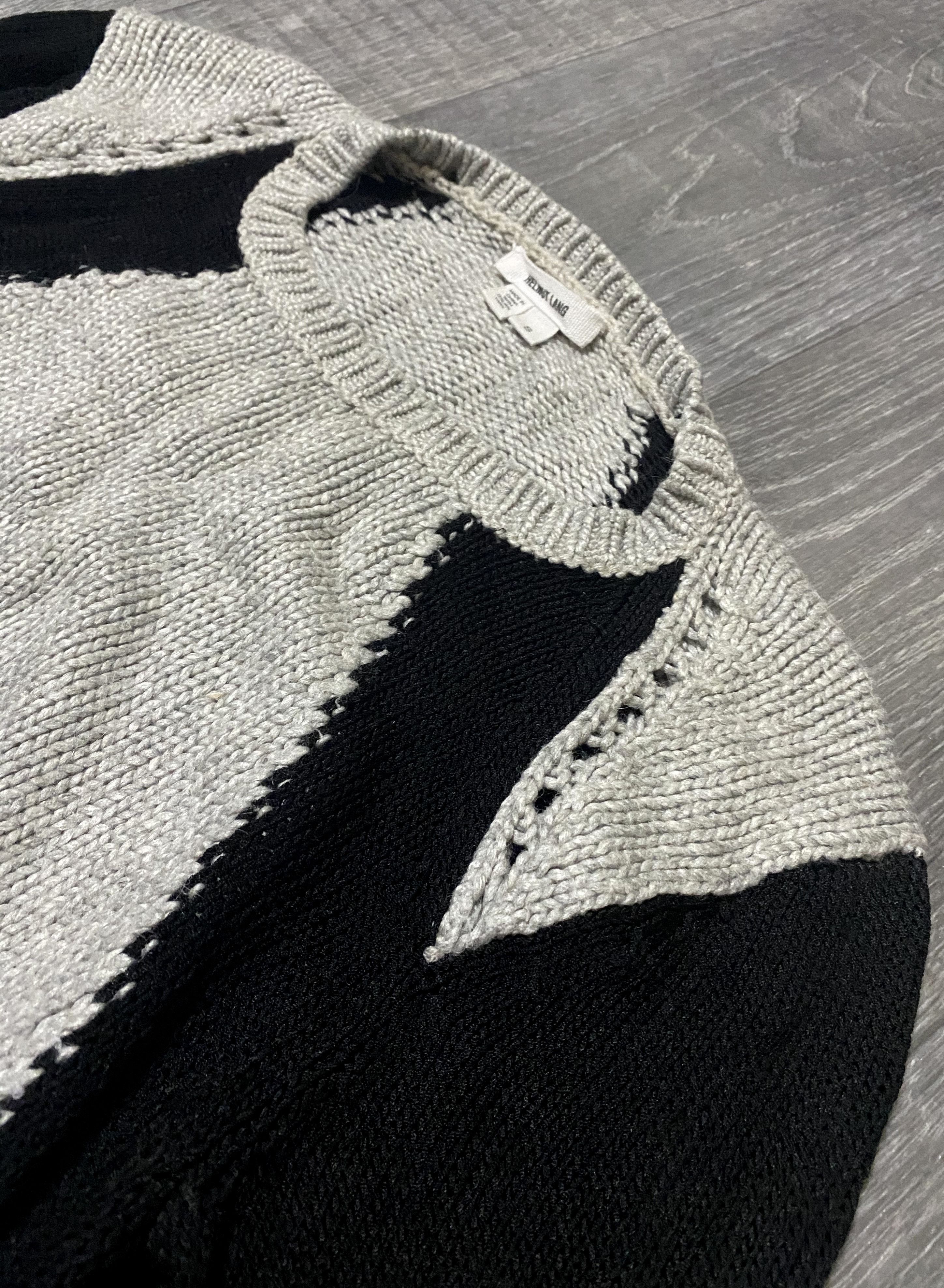 Helmut Lang Women's Helmut Lang Asymmetrical Mesh Embroidered Sweater Size S / US 4 / IT 40 - 4 Thumbnail