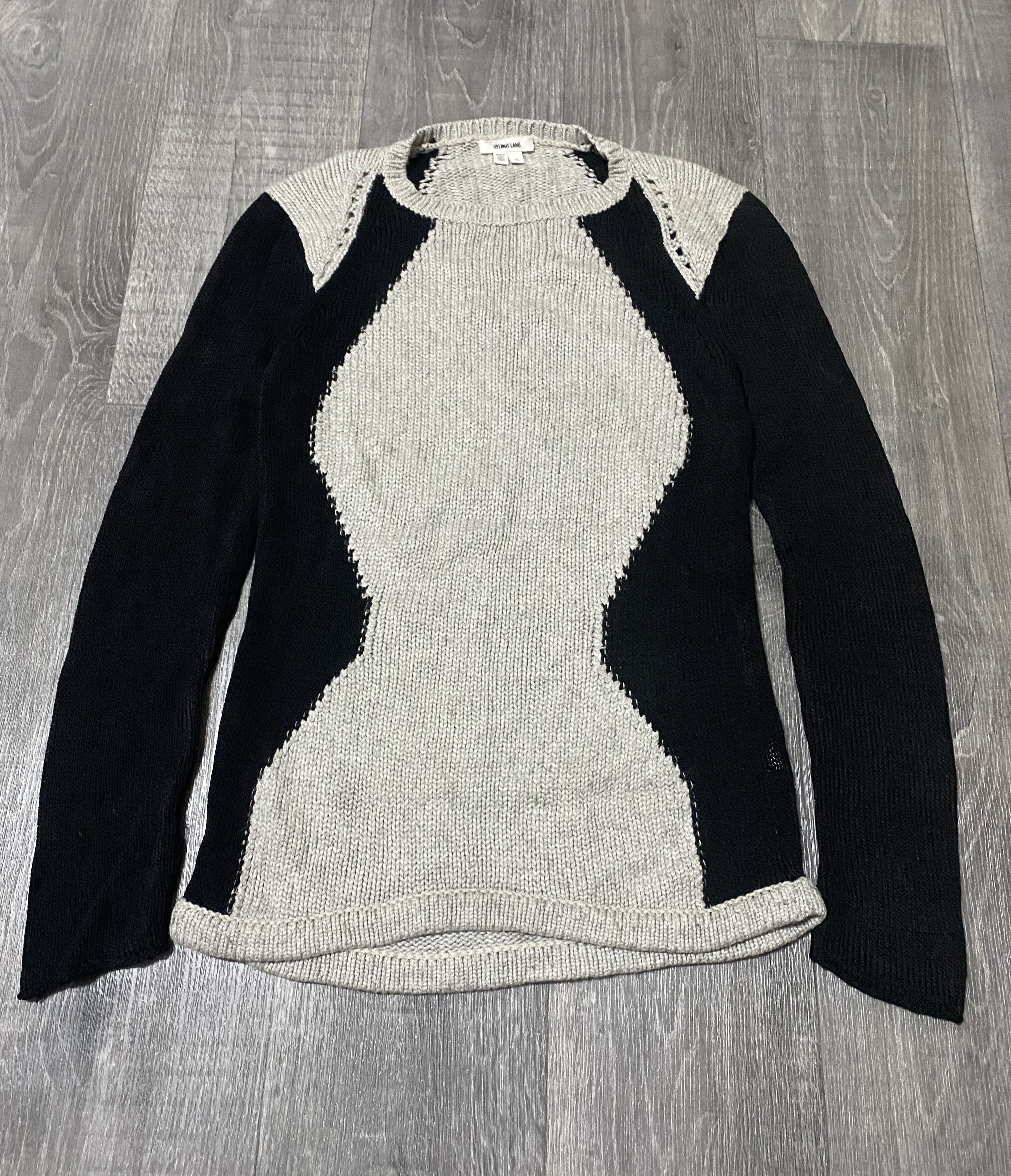 Helmut Lang Women's Helmut Lang Asymmetrical Mesh Embroidered Sweater Size S / US 4 / IT 40 - 2 Thumbnail