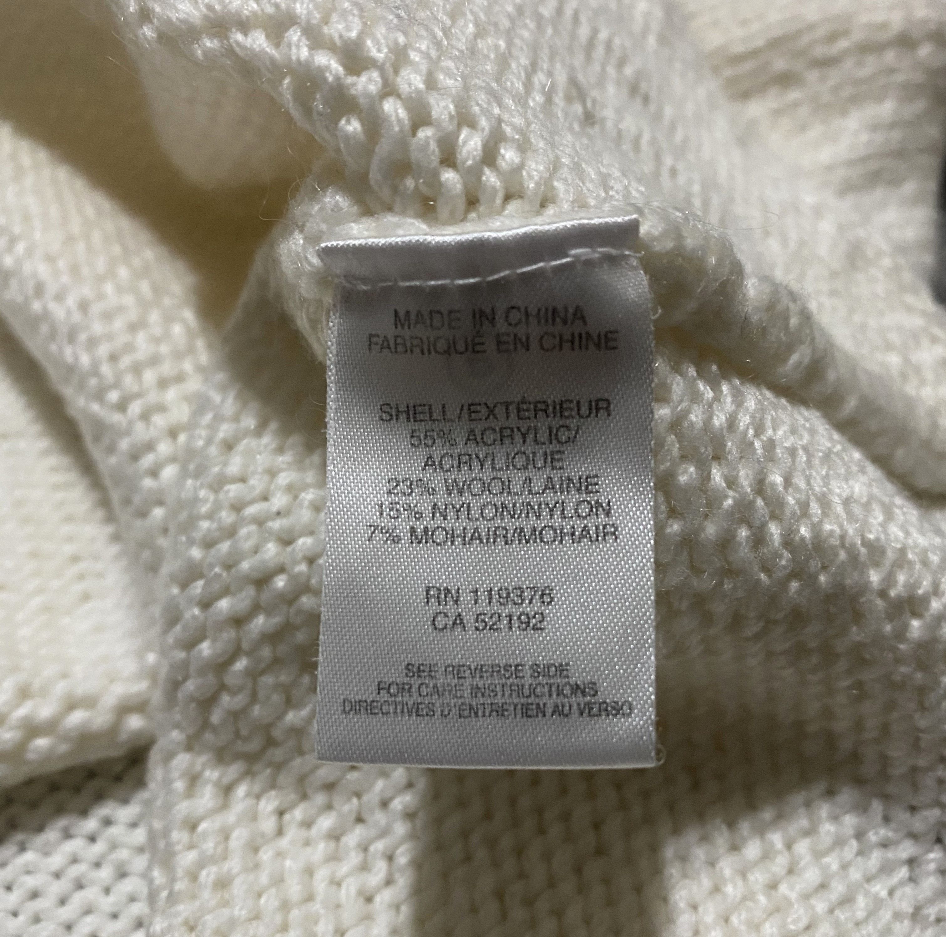 Helmut Lang Womens Helmut Lang White Asymmetric Mesh Heavy Knit Sweater Size L / US 10 / IT 46 - 5 Thumbnail