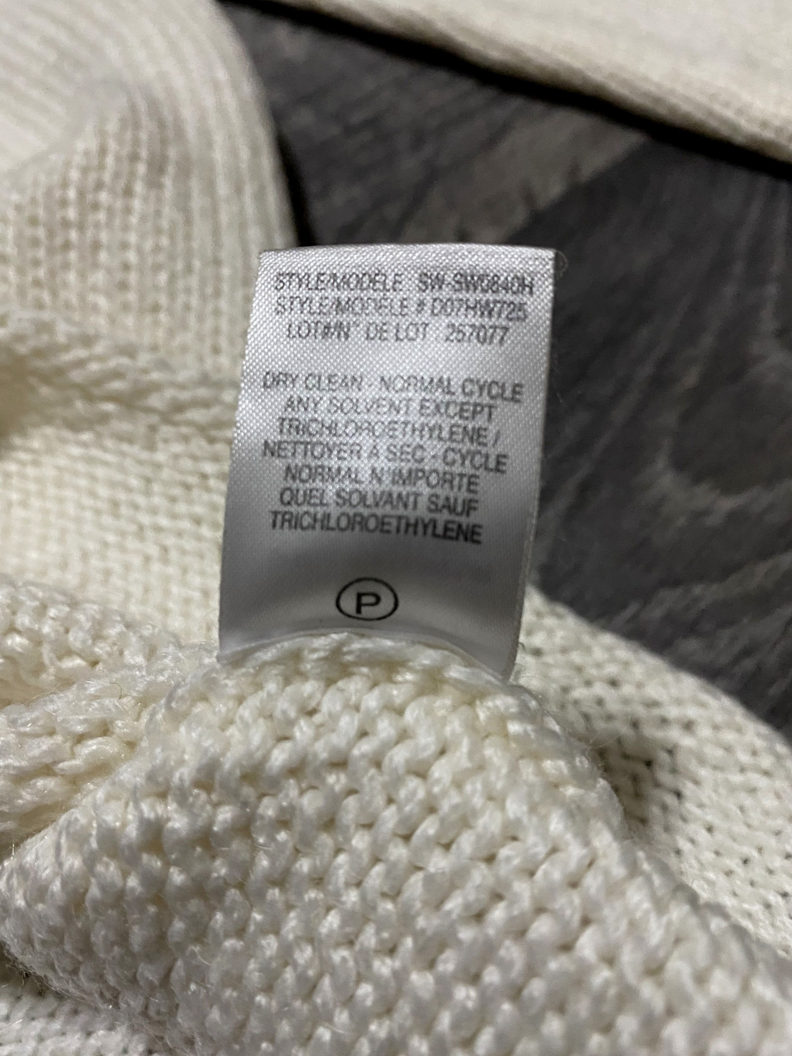 Helmut Lang Womens Helmut Lang White Asymmetric Mesh Heavy Knit Sweater Size L / US 10 / IT 46 - 6 Thumbnail