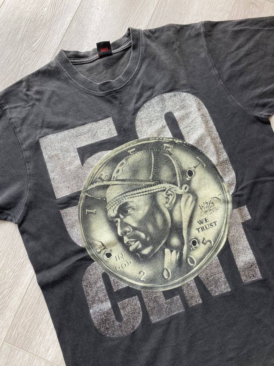 50 Cent × Rap Tees × Vintage Vintage Early 00s 50 Cent G Cap Rap T Shirt Size US M / EU 48-50 / 2 - 2 Thumbnail