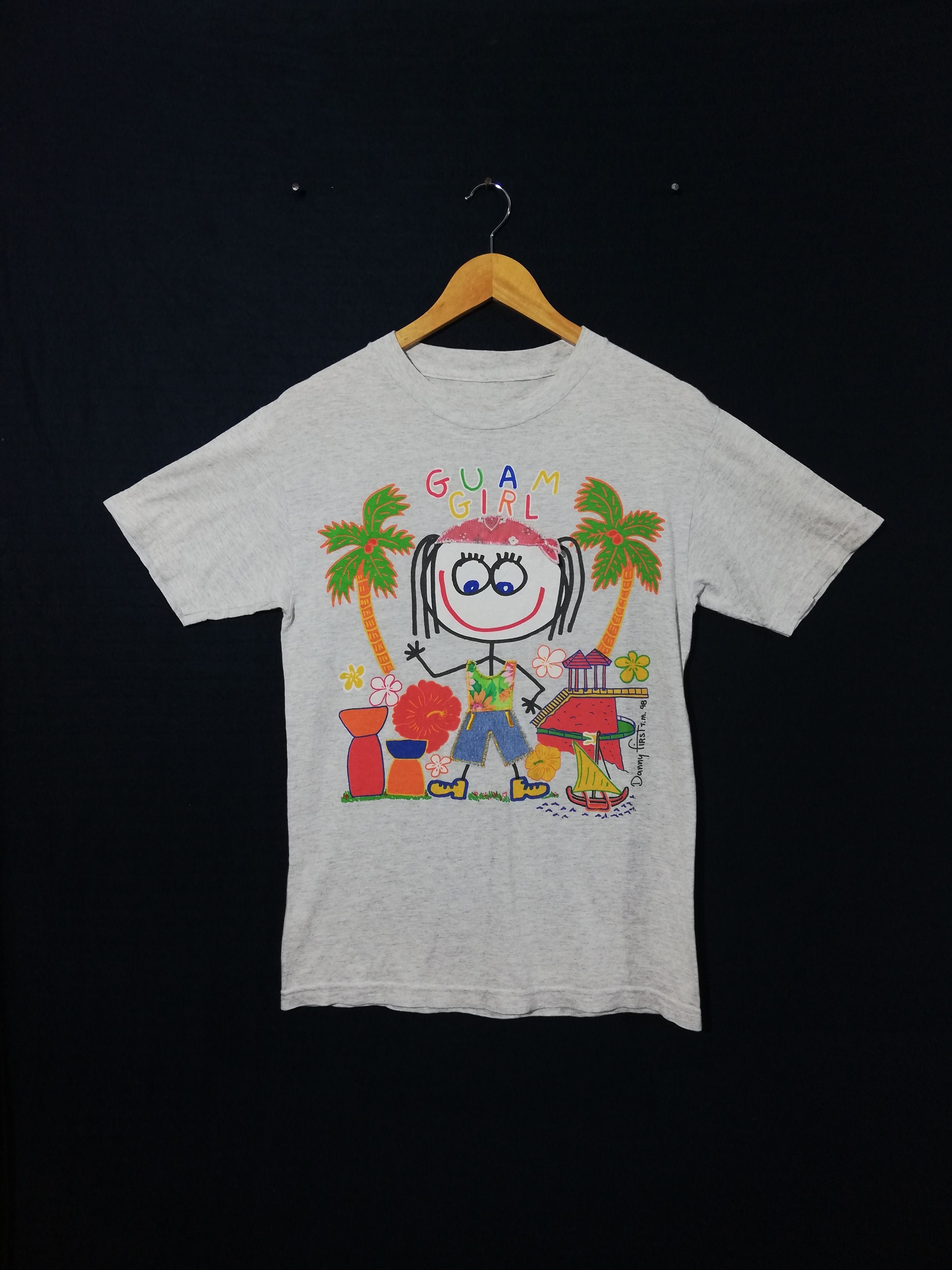 Vintage Vintage 90's Danny First Guam Girl Shirt Size US M / EU 48-50 / 2 - 1 Thumbnail