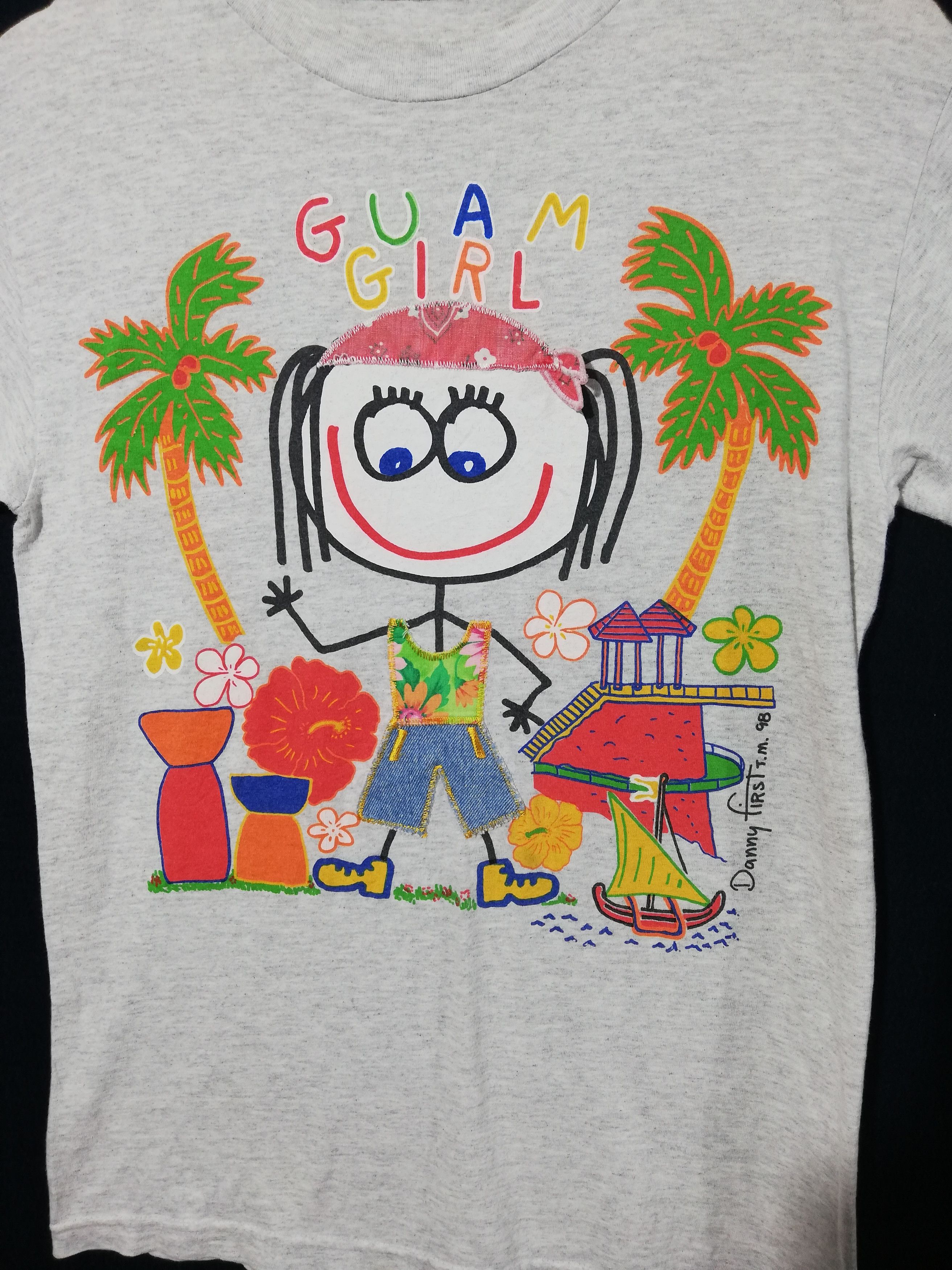 Vintage Vintage 90's Danny First Guam Girl Shirt Size US M / EU 48-50 / 2 - 3 Thumbnail