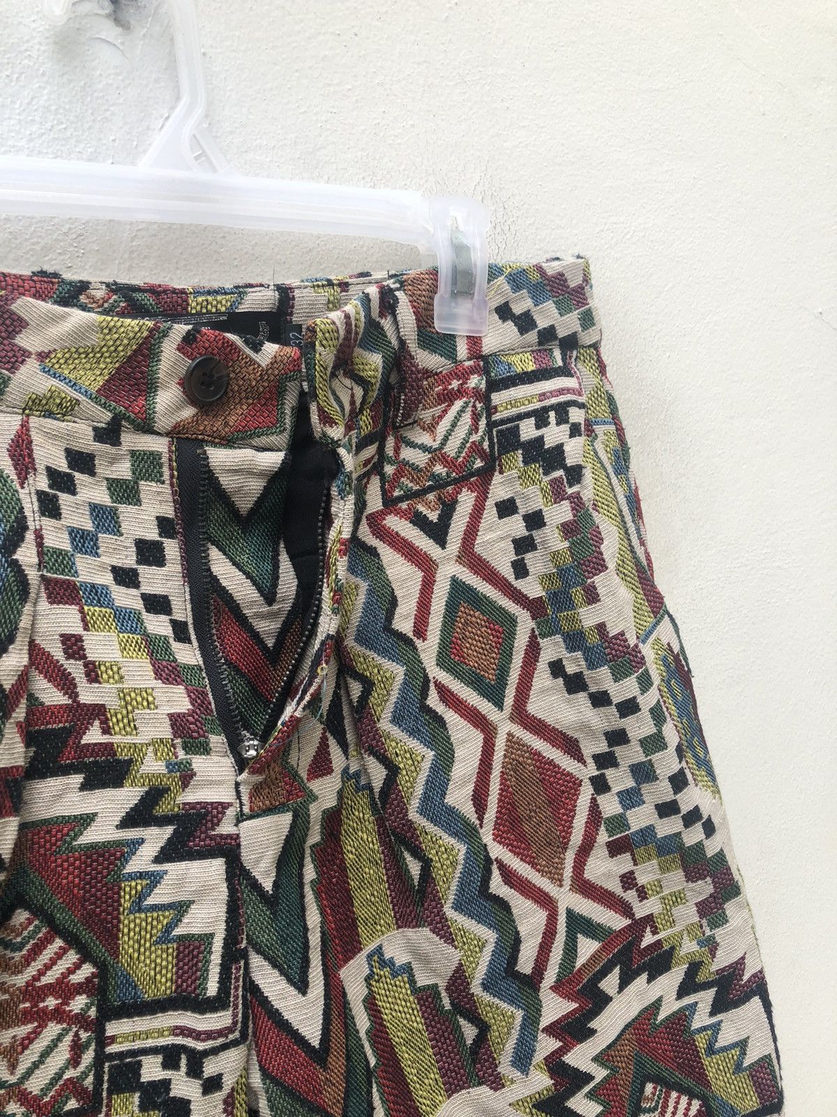 Vintage Ryu Koizumi Japan Jacquard Short Pant Size US 30 / EU 46 - 8 Thumbnail