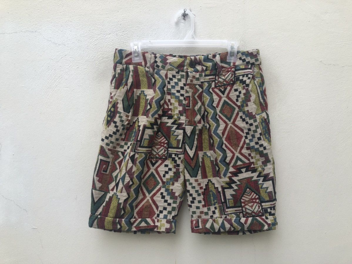 Vintage Ryu Koizumi Japan Jacquard Short Pant Size US 30 / EU 46 - 6 Thumbnail