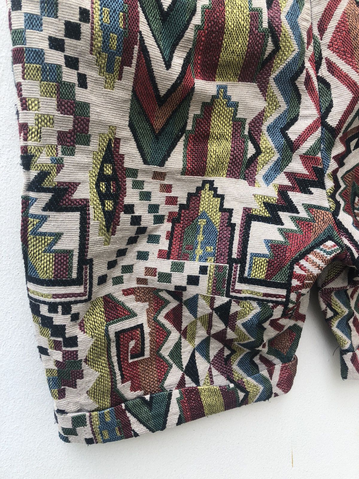Vintage Ryu Koizumi Japan Jacquard Short Pant Size US 30 / EU 46 - 14 Thumbnail