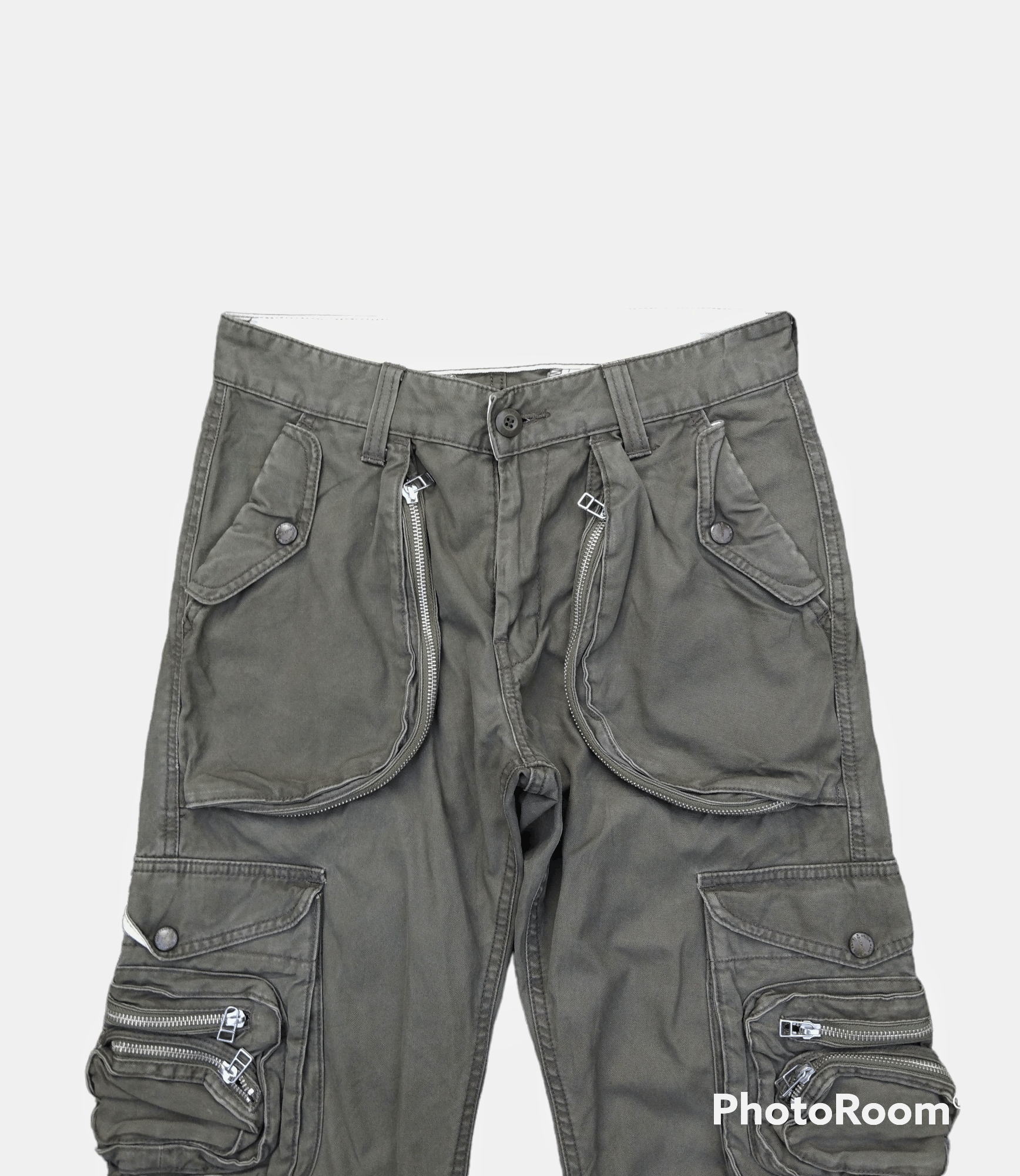 Japanese Brand TACTICAL OLIVE GREEN LEE 14 POCKET PANTS Size US 28 / EU 44 - 3 Thumbnail