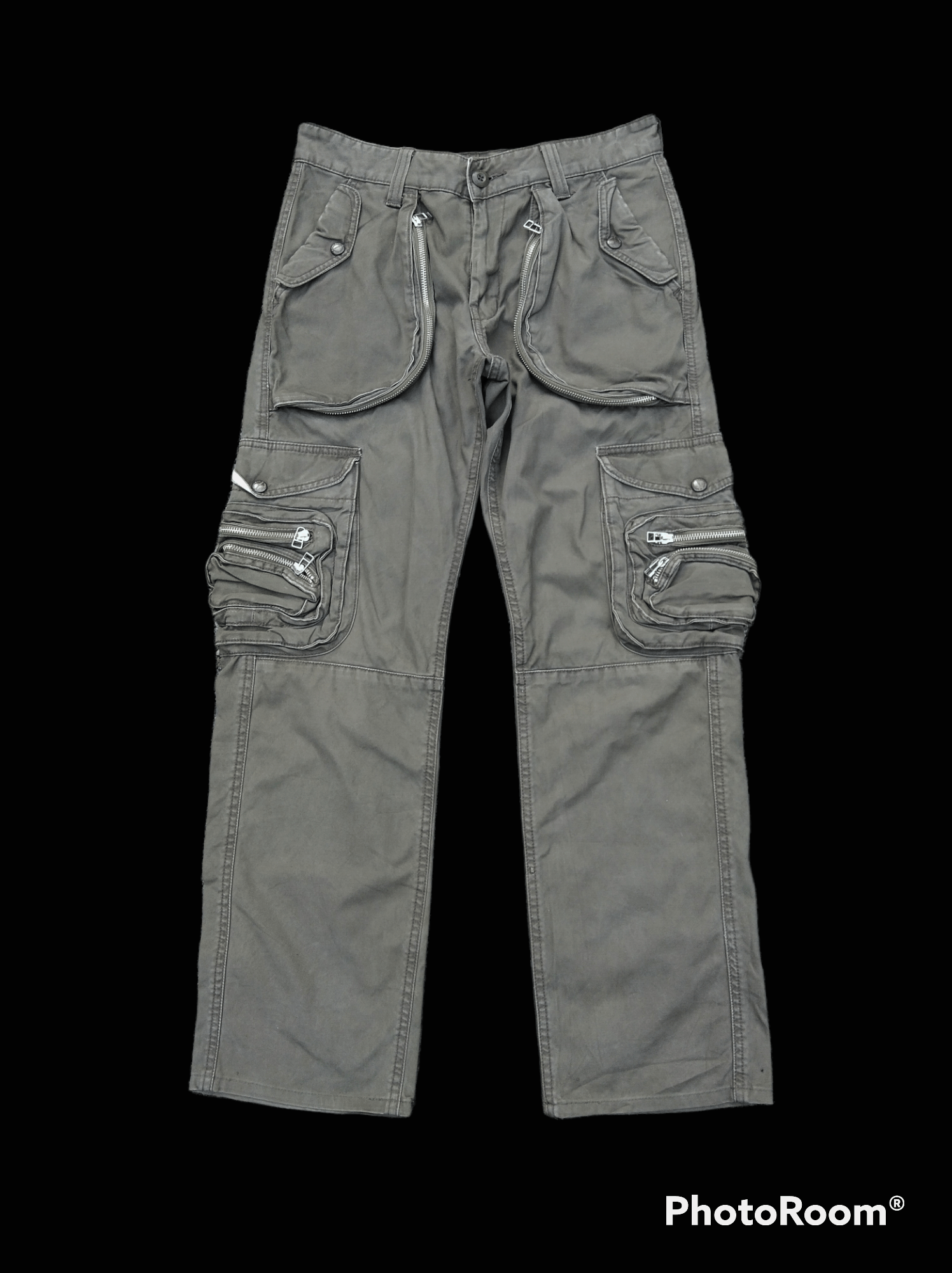 image of Avant Garde x Hype Tactical Olive Green Lee 14 Pocket Pants, Men's (Size 28)