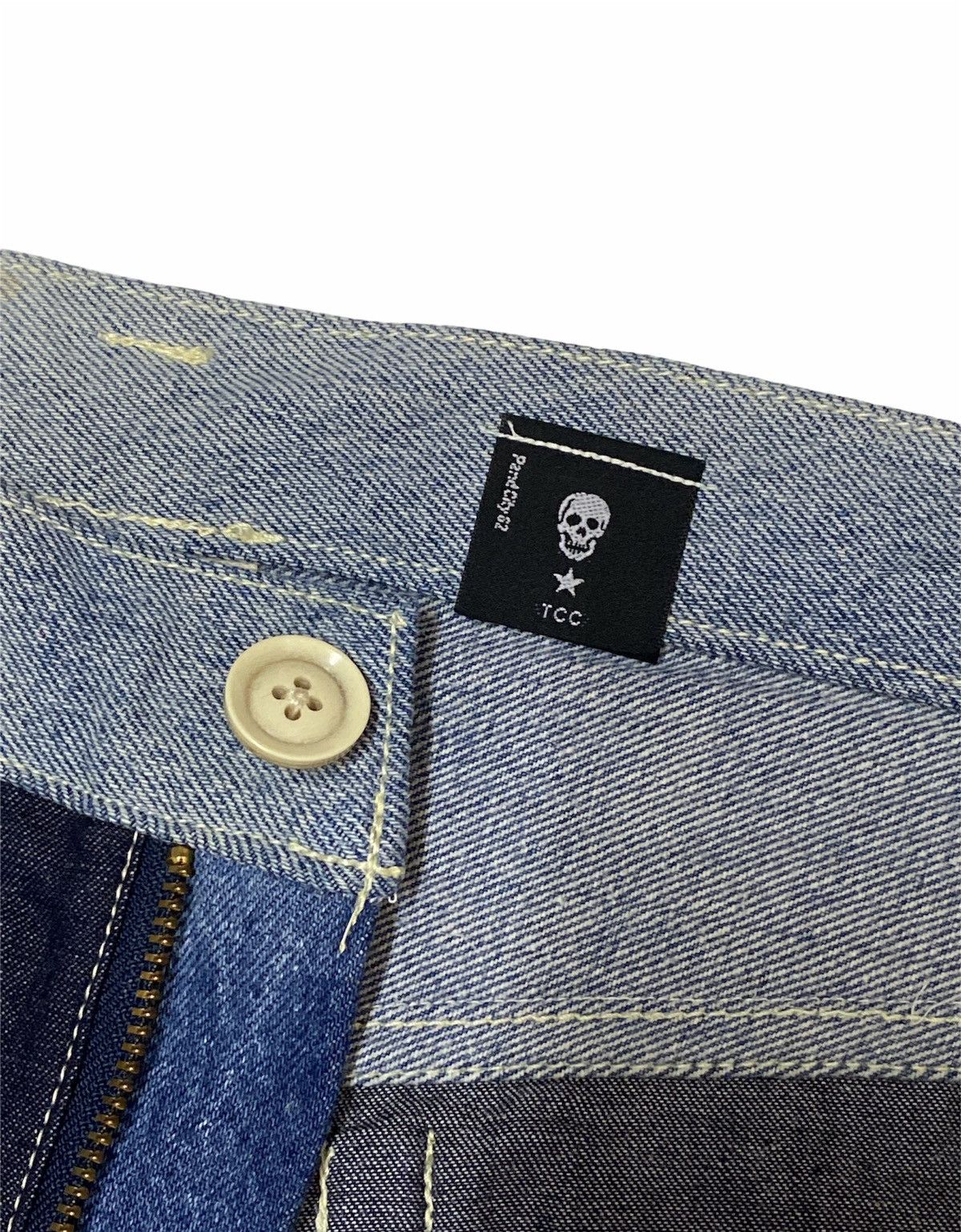 Japanese Brand Japanese Brand TCC Patchwork Multicolor Denim Pants Size US 34 / EU 50 - 6 Thumbnail