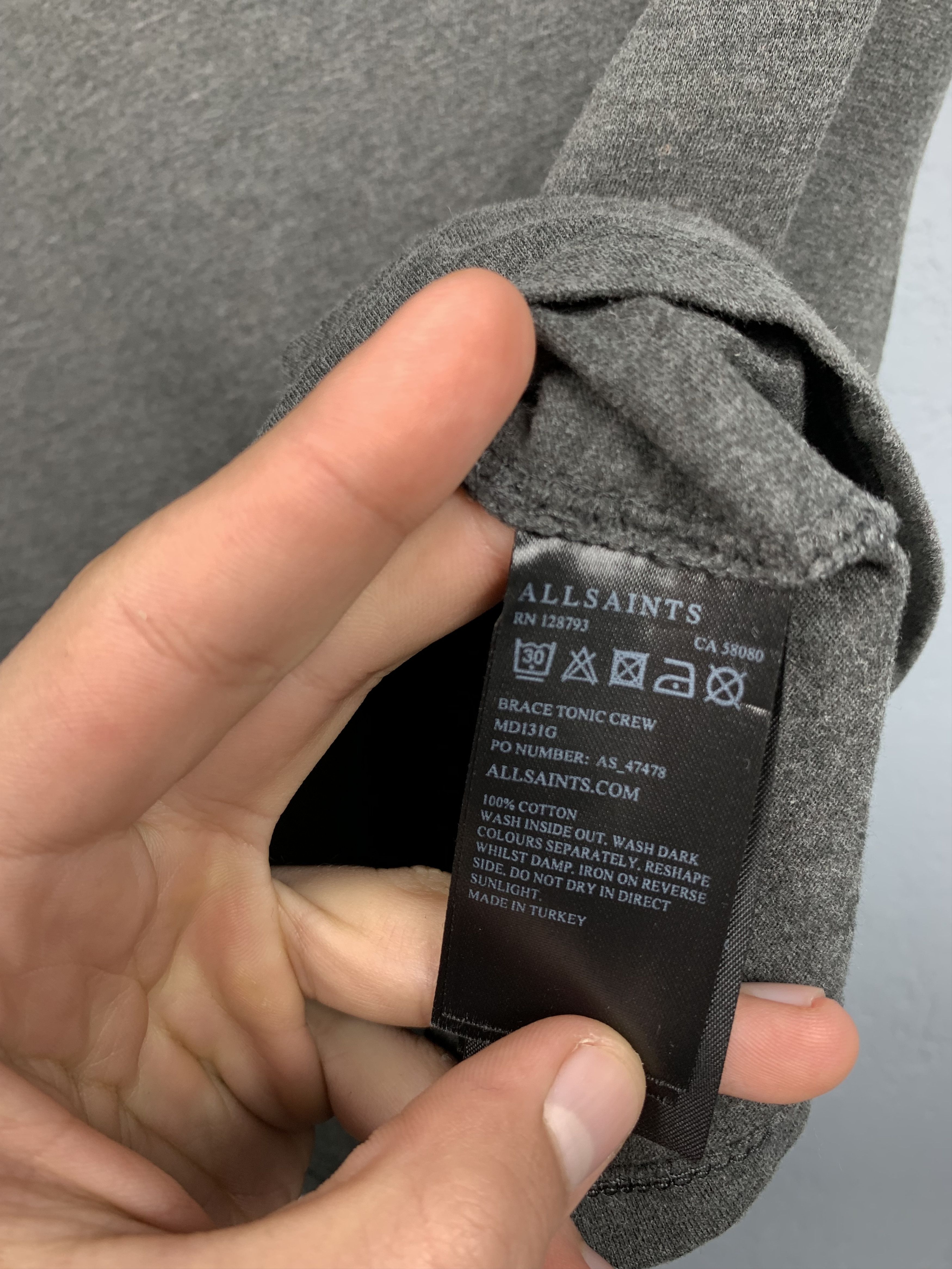Allsaints × Vintage Allsaints Vintage Mens Brace Tonic Crew Neck T-Shirts Size S Size US S / EU 44-46 / 1 - 4 Thumbnail