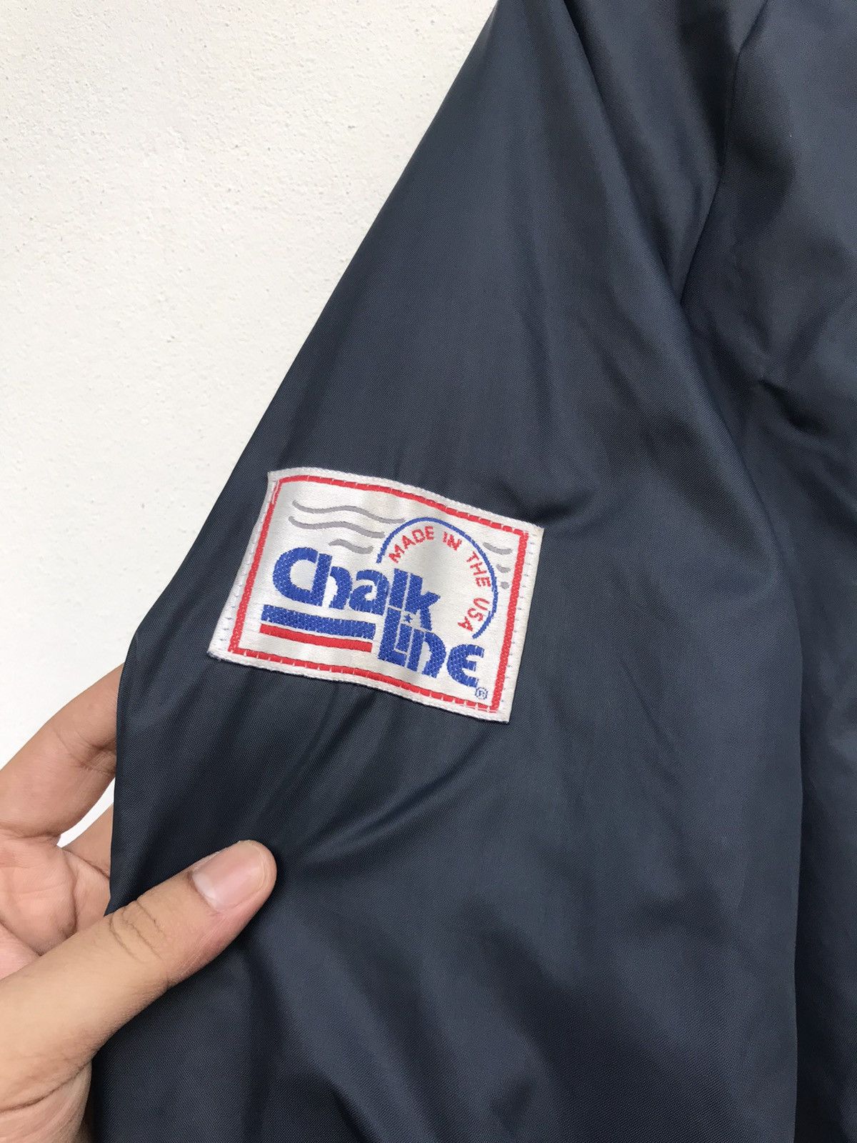 New York Yankees Vintage 80s Yankees Chalk Line USA Big Logo Coach Iacket Size US L / EU 52-54 / 3 - 11 Thumbnail