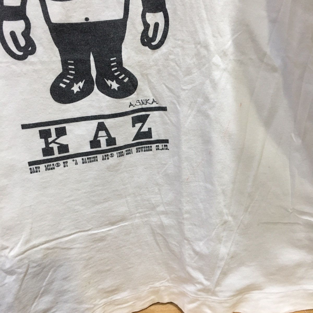 Bape × Vintage VINTAGE 2004‼️Bape Baby Milo X Kaz T-Shirt Size US L / EU 52-54 / 3 - 5 Thumbnail