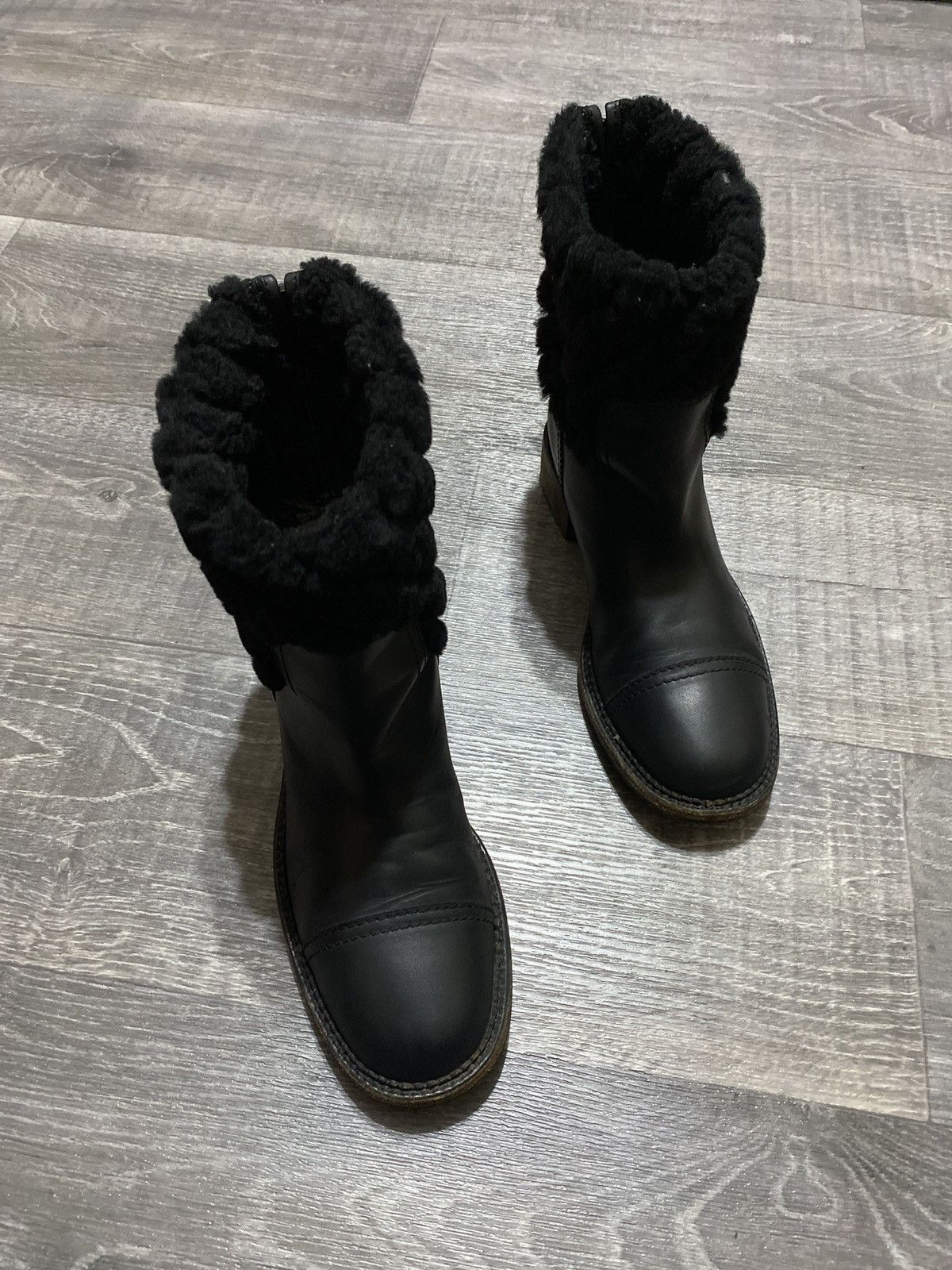 Chanel Chanel Women’s Ankle Fur Boots Size US 7 / IT 37 - 4 Thumbnail