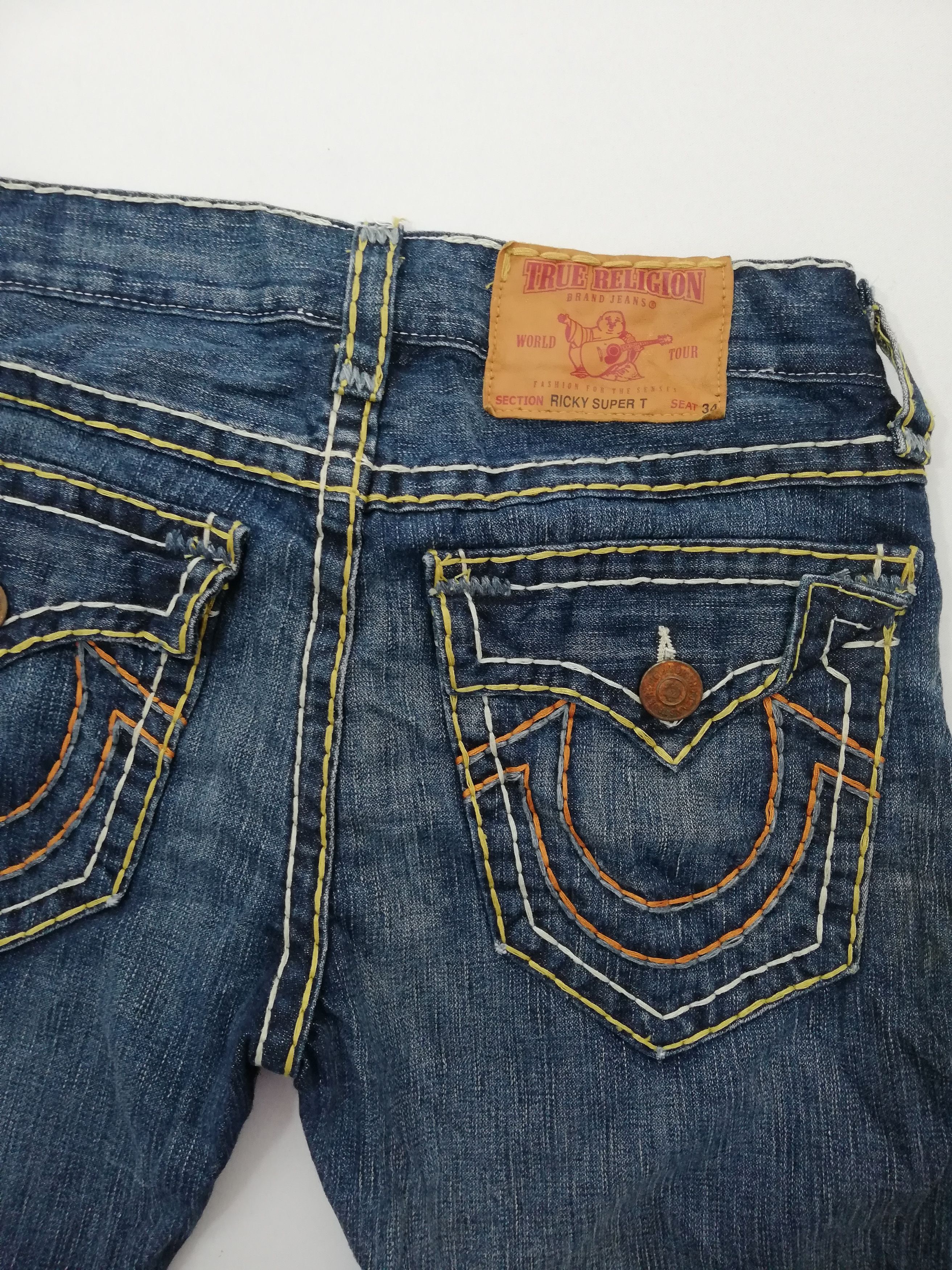 True Religion True Religion Ricky Super T Denim Jeans Size US 32 / EU 48 - 3 Thumbnail
