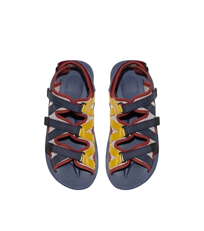 John Elliot X Suicoke Navy Strappy Sandals Size