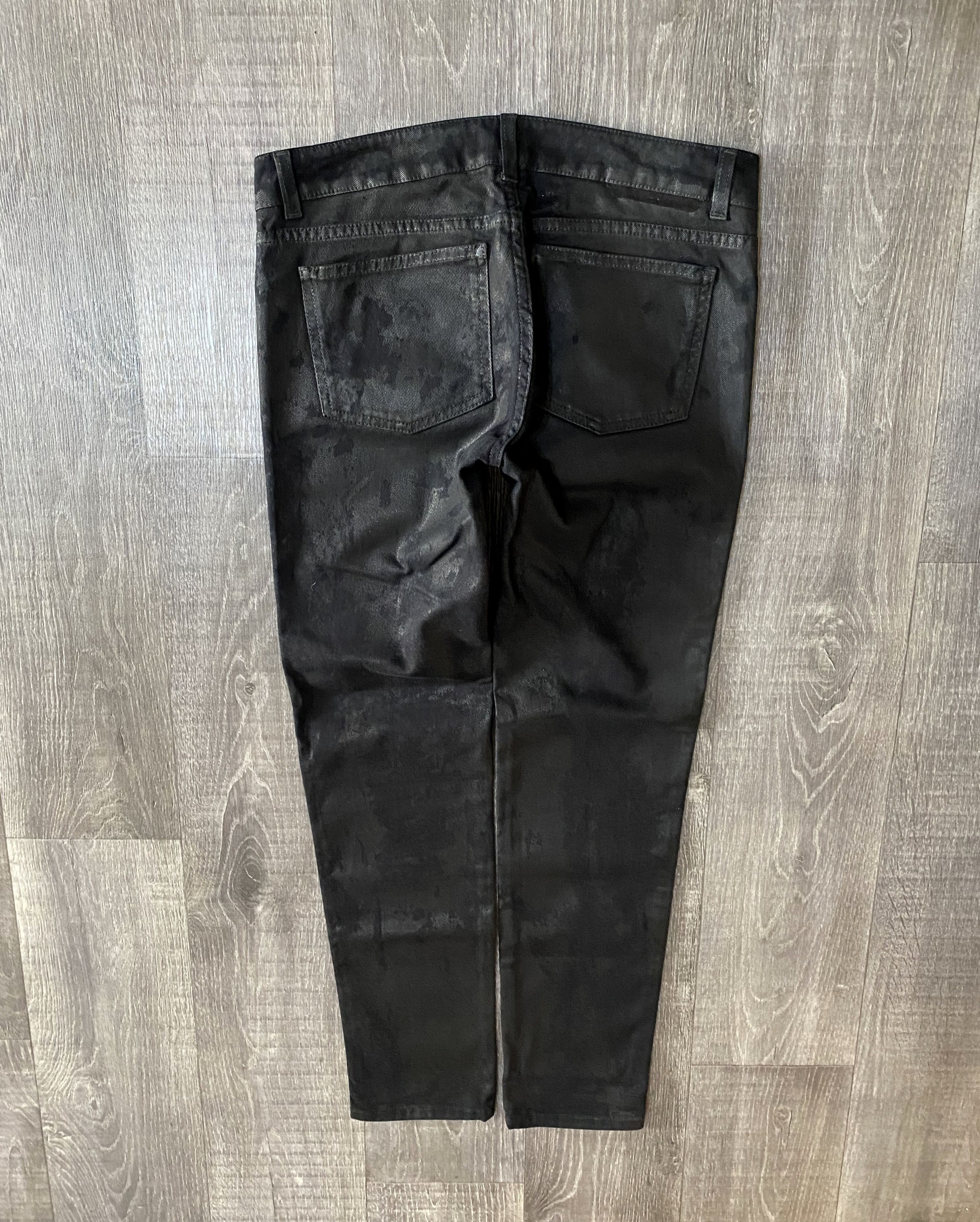 Stella McCartney Womens Stella McCartney ‘09 Waxed Coated Pattern Jeans Denim Size 29" - 4 Thumbnail