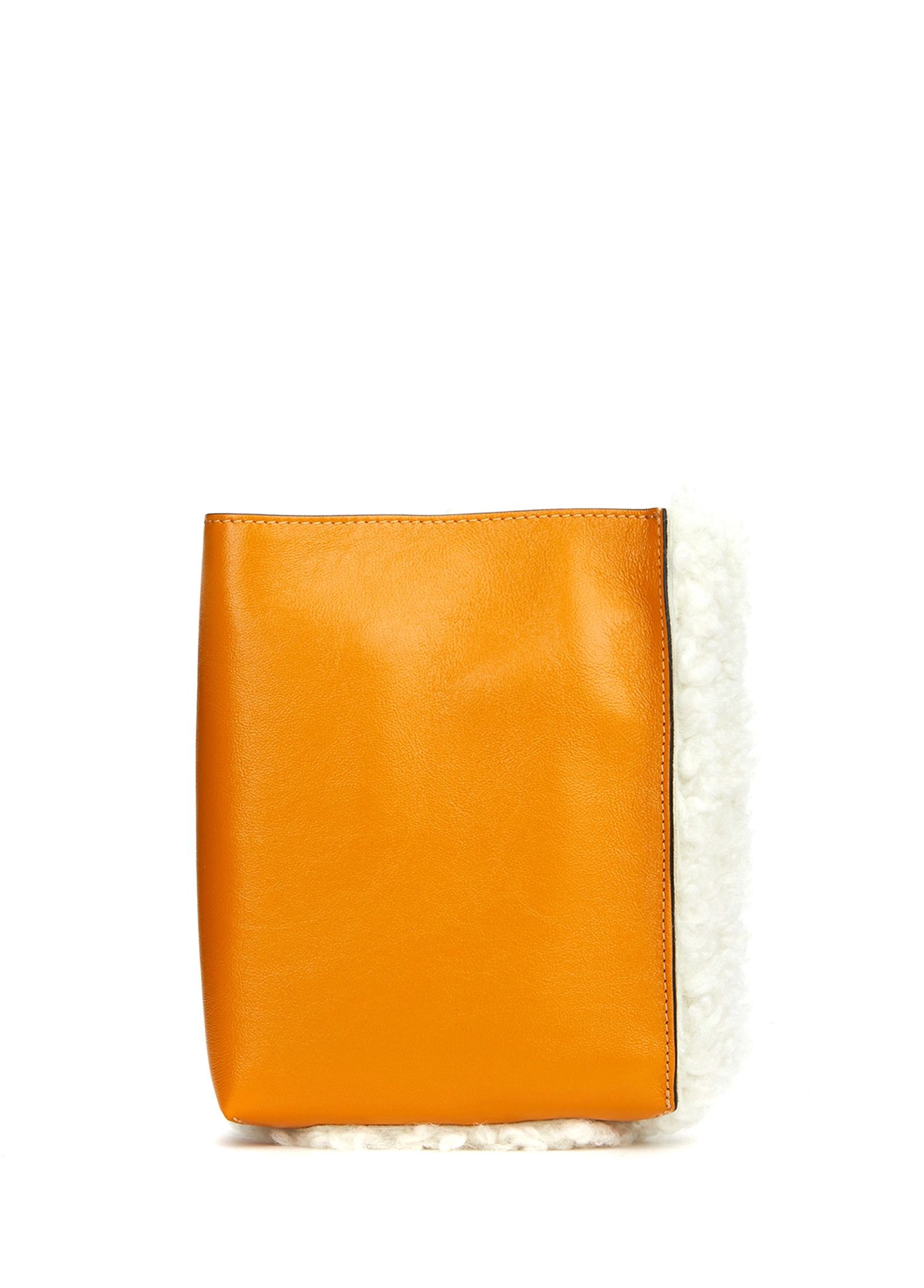 Marni MARNI Museo Nano white yellow shearling chain shoulder bag Size ONE SIZE - 4 Thumbnail