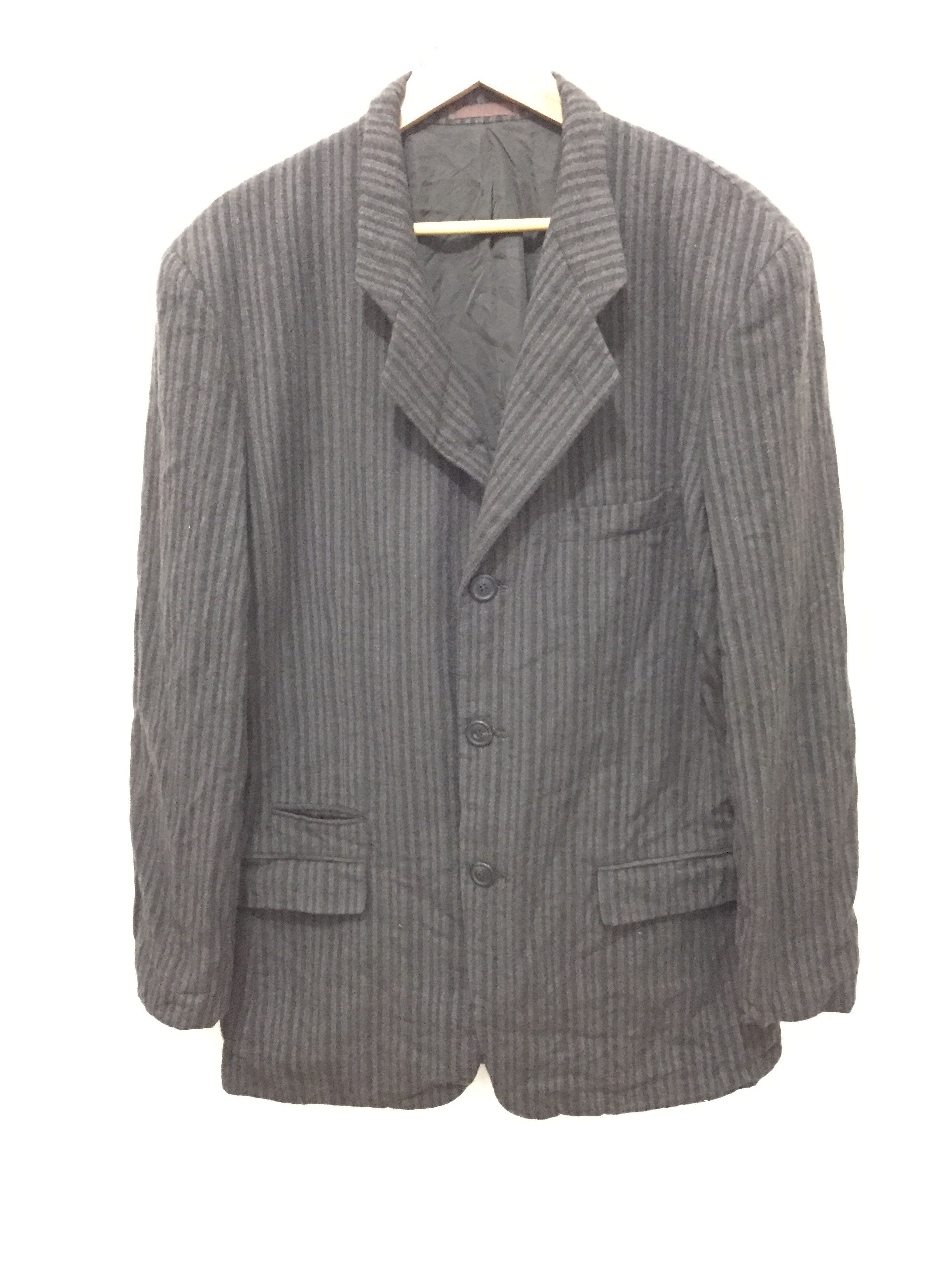Issey Miyake 90's ISSEY MIYAKE MEN stripe jacket Size US XL / EU 56 / 4 - 2 Thumbnail