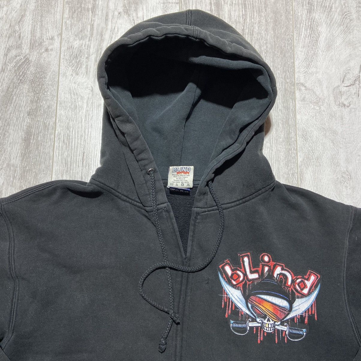 Hook-Ups × Vintage Vintage Blind Skateboards Pirate Hoodie Size US S / EU 44-46 / 1 - 3 Thumbnail
