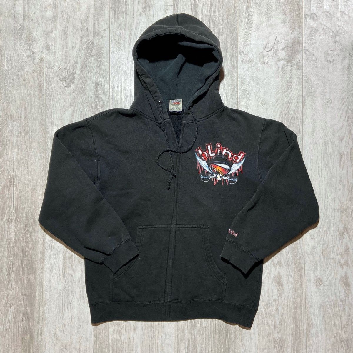 Hook-Ups × Vintage Vintage Blind Skateboards Pirate Hoodie Size US S / EU 44-46 / 1 - 1 Thumbnail