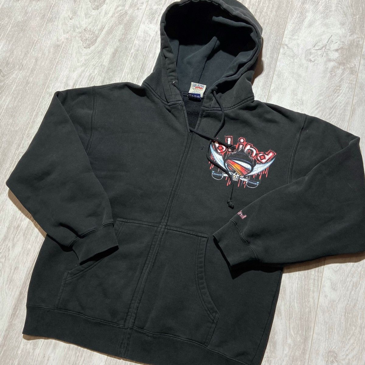 Hook-Ups × Vintage Vintage Blind Skateboards Pirate Hoodie Size US S / EU 44-46 / 1 - 2 Thumbnail