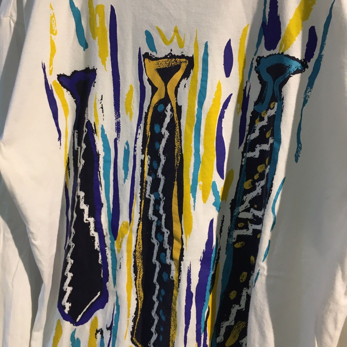Issey Miyake × Japanese Brand × Vintage VINTAGE‼️Issey Miyake Tie Design Longsleeve T-Shirt Size US M / EU 48-50 / 2 - 3 Thumbnail