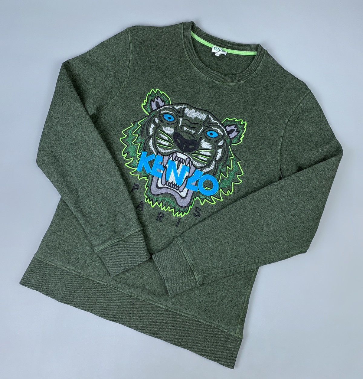Kenzo Vintage KENZO Embroidered Tiger Crew Neck Sweatshirt Size M Size US M / EU 48-50 / 2 - 2 Thumbnail