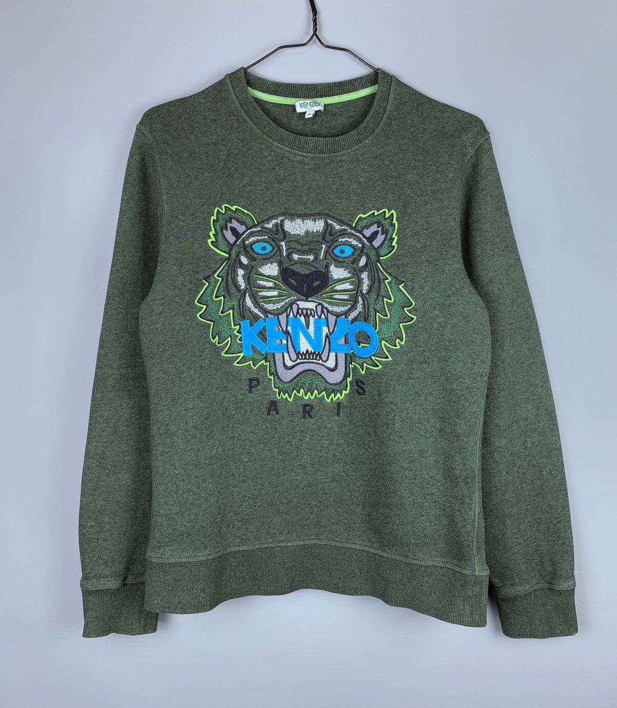Vintage KENZO Embroidered Tiger Crew Neck Sweatshirt Size M - Main Image