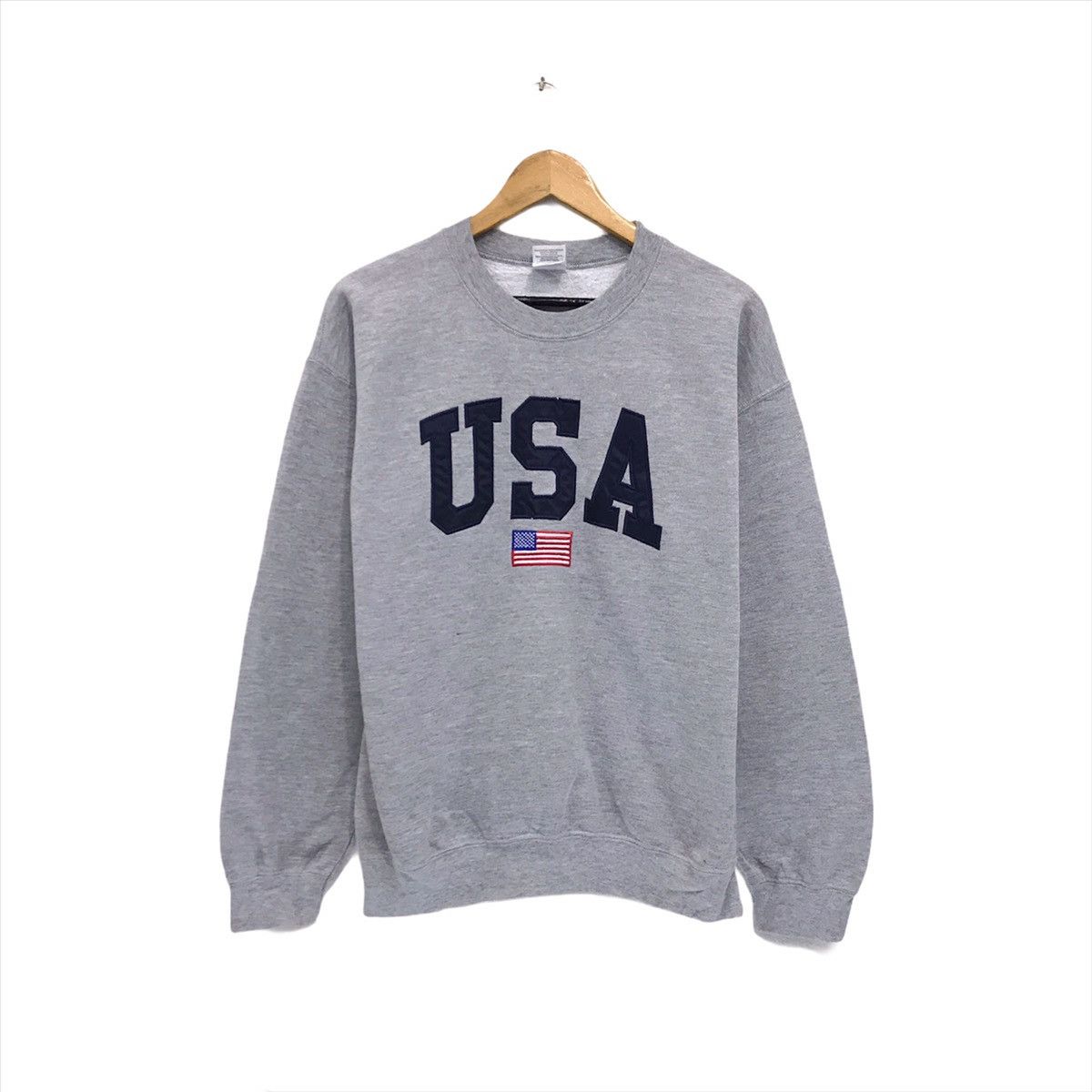 Vintage Vintage USA Sweatshirt Biglogo Embroidery Patches USA Flag Size US M / EU 48-50 / 2 - 1 Thumbnail