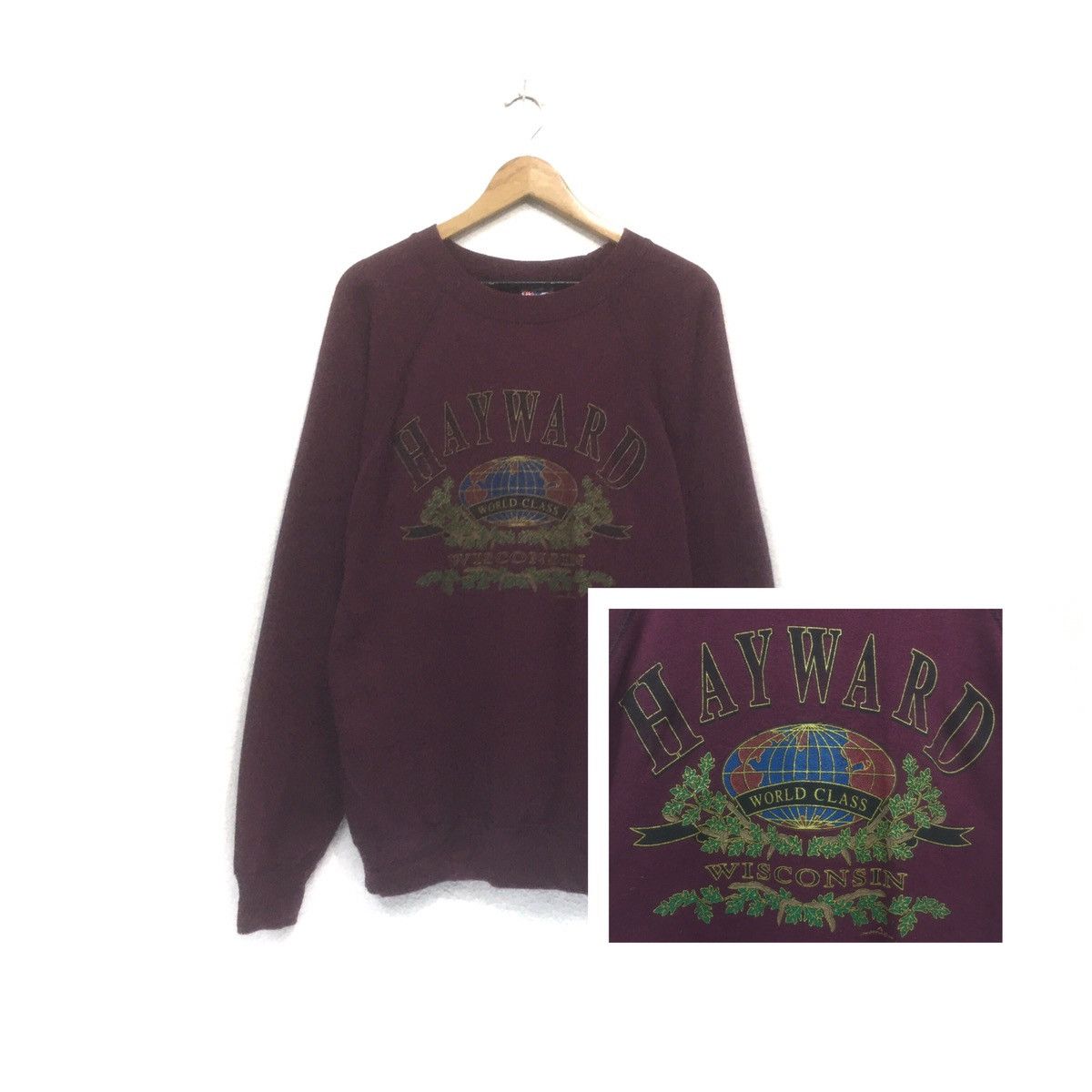 Hanes Vintage HAYWARD Crewneck Hayward Wisconsin World Class Size US M / EU 48-50 / 2 - 1 Thumbnail