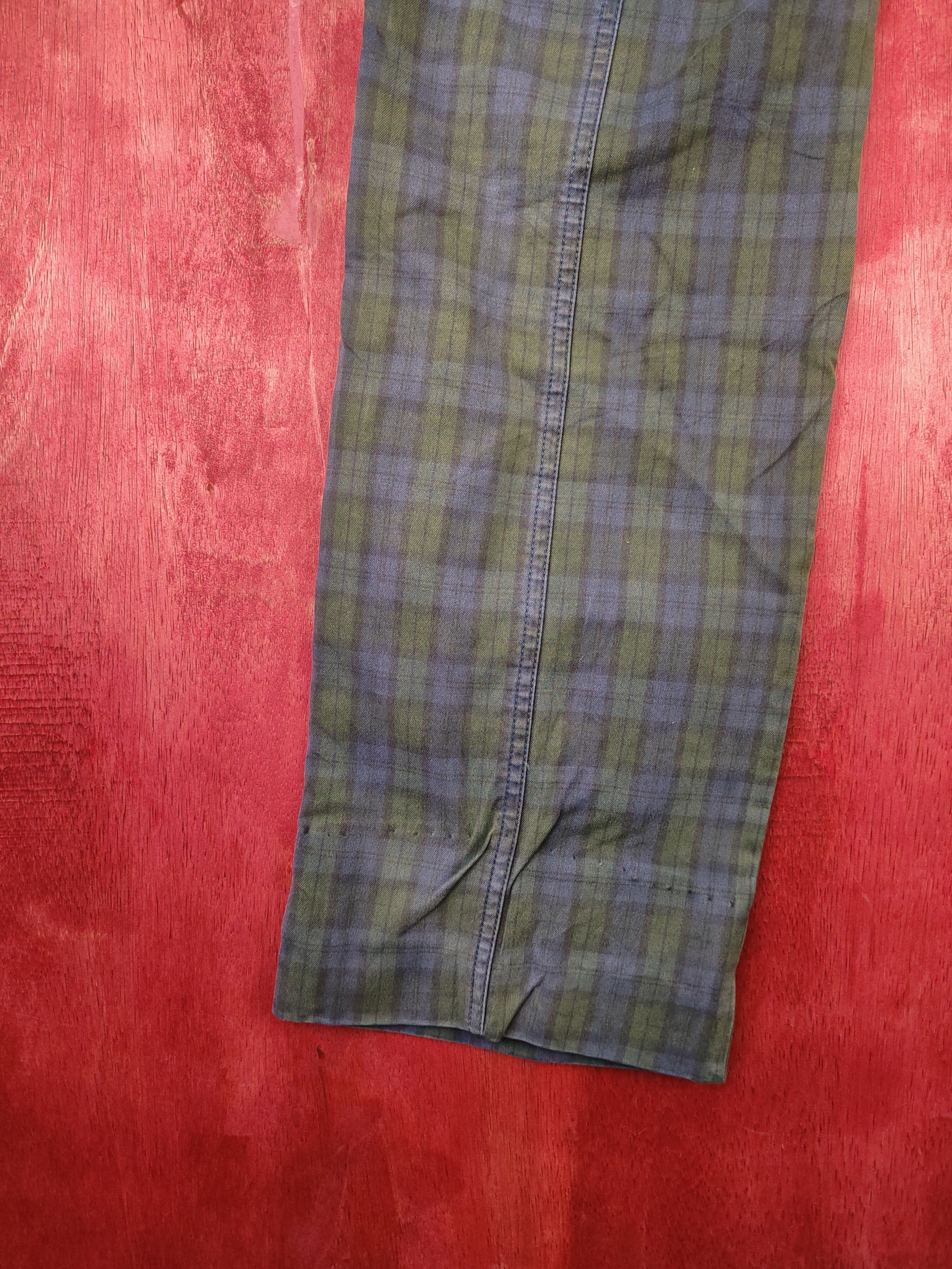 Japanese Brand × Seditionaries Ignio Dark Blue checkered Multi Pocket Cargo Pants #5309 Size US 30 / EU 46 - 8 Thumbnail