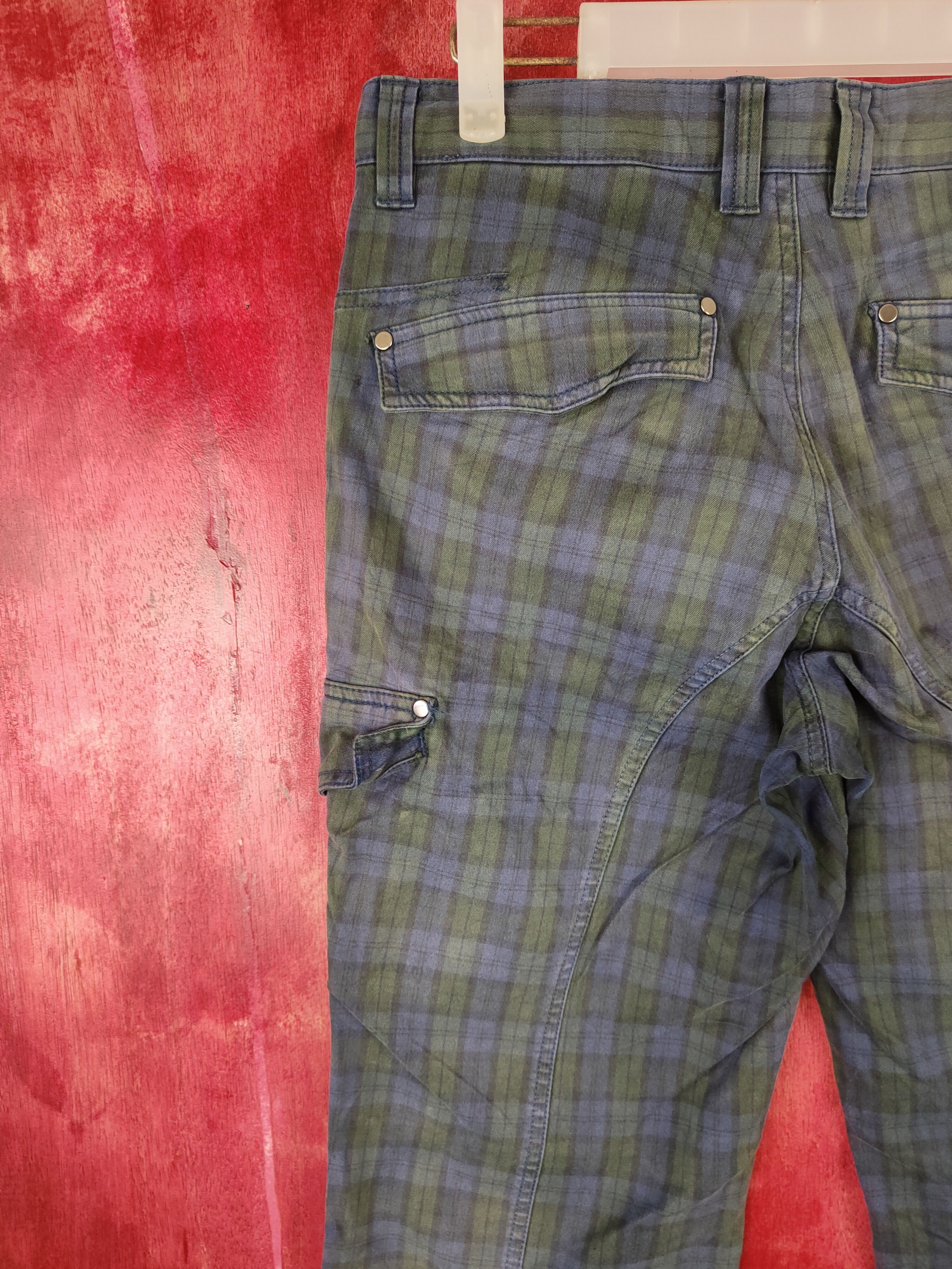 Japanese Brand × Seditionaries Ignio Dark Blue checkered Multi Pocket Cargo Pants #5309 Size US 30 / EU 46 - 7 Thumbnail