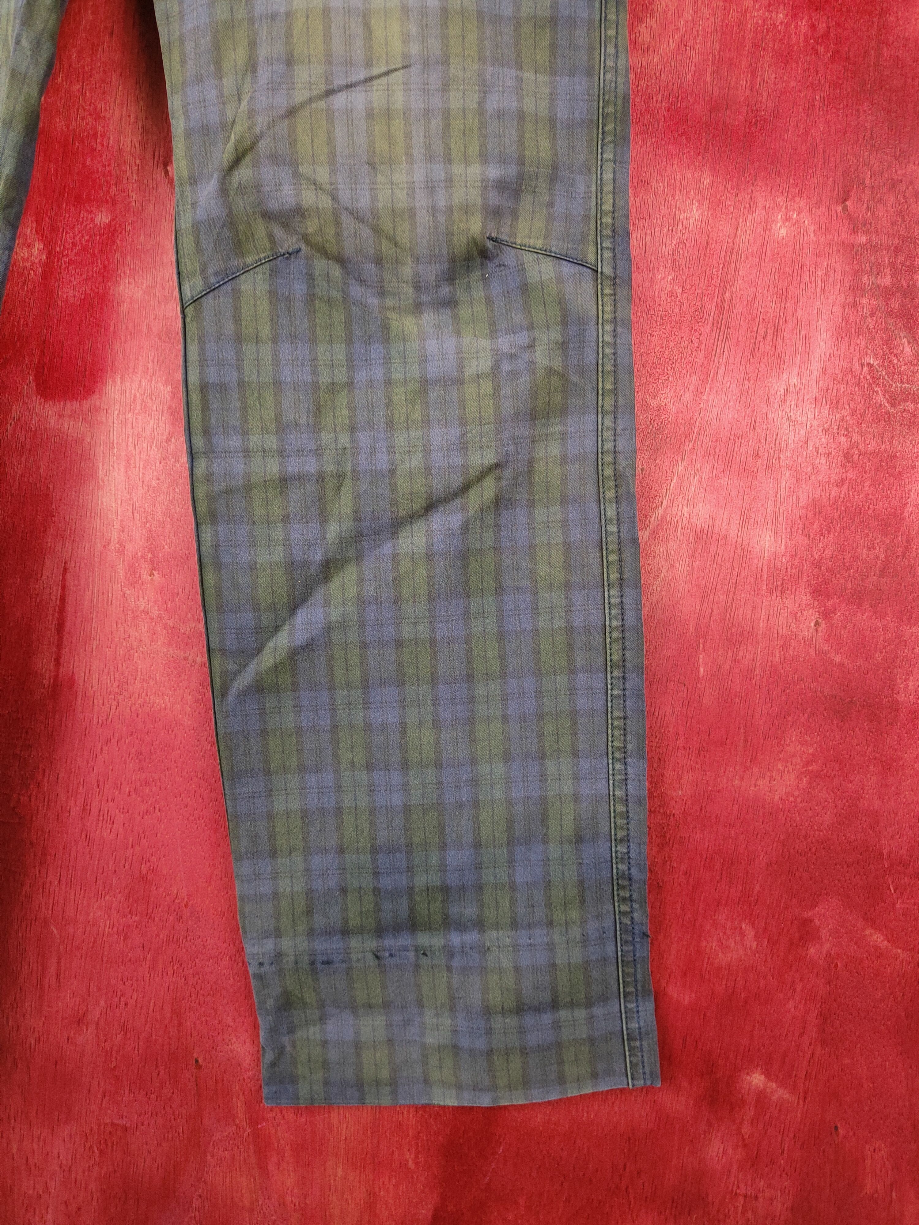 Japanese Brand × Seditionaries Ignio Dark Blue checkered Multi Pocket Cargo Pants #5309 Size US 30 / EU 46 - 5 Thumbnail