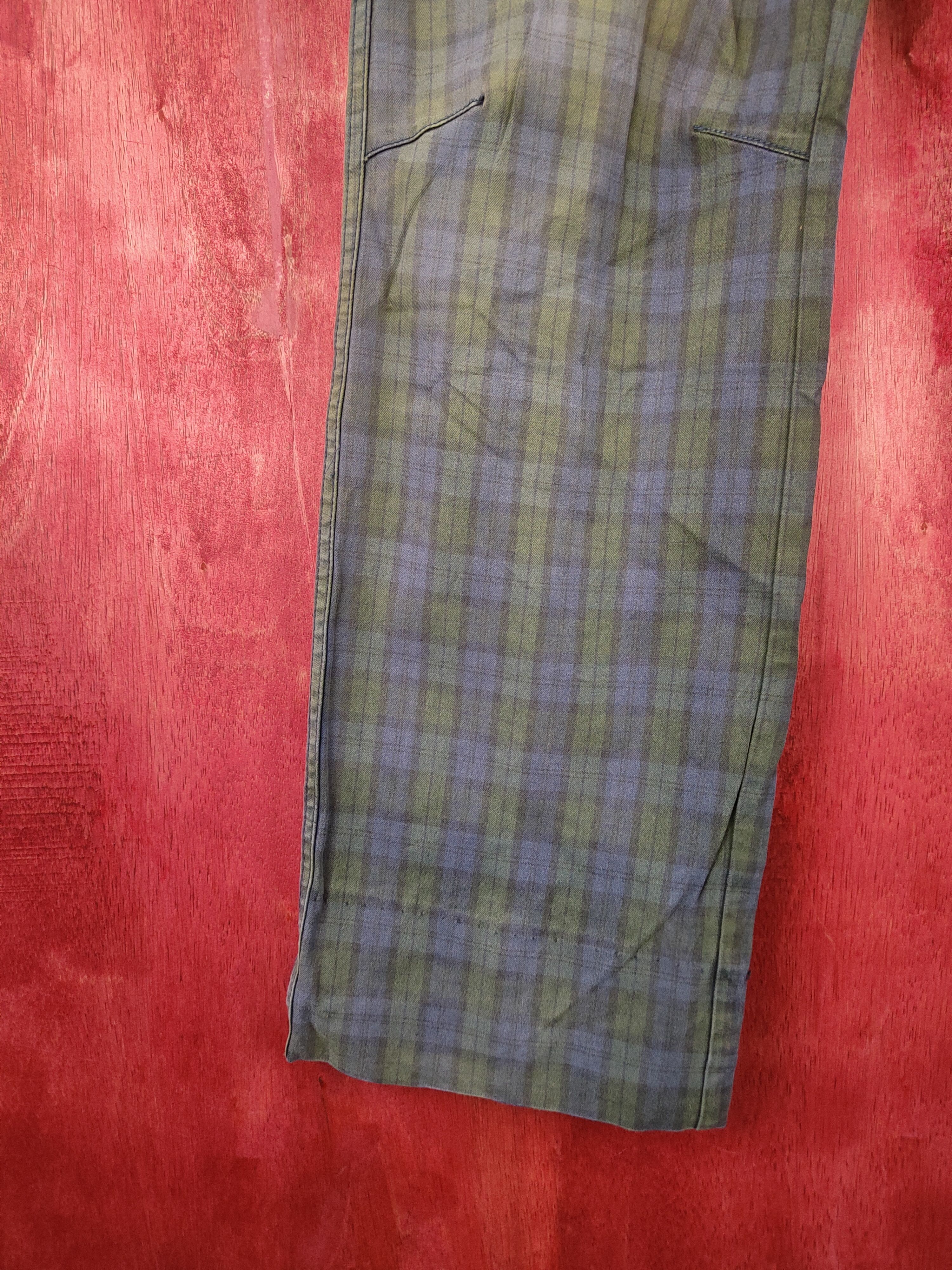 Japanese Brand × Seditionaries Ignio Dark Blue checkered Multi Pocket Cargo Pants #5309 Size US 30 / EU 46 - 3 Thumbnail