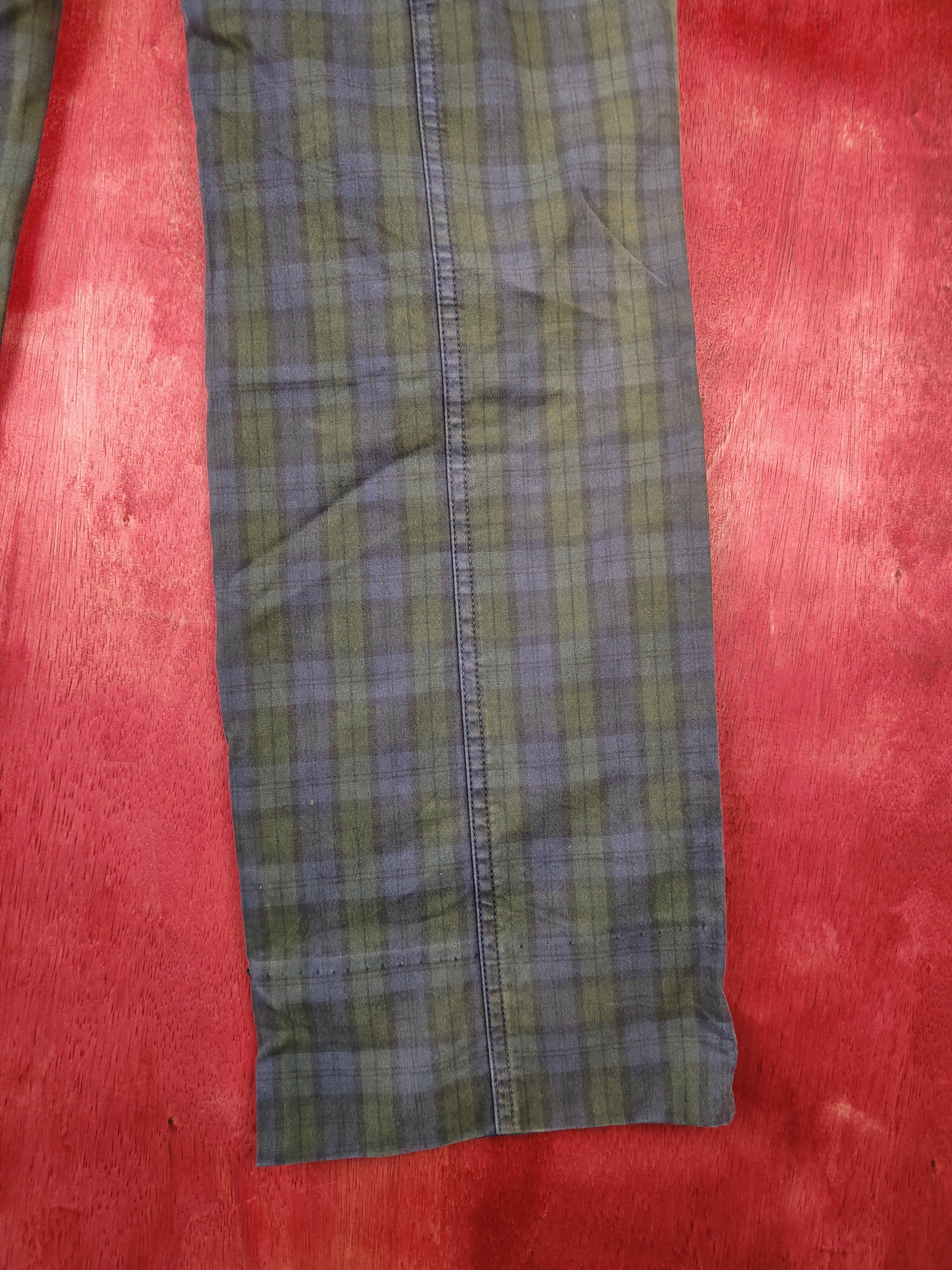 Japanese Brand × Seditionaries Ignio Dark Blue checkered Multi Pocket Cargo Pants #5309 Size US 30 / EU 46 - 10 Thumbnail