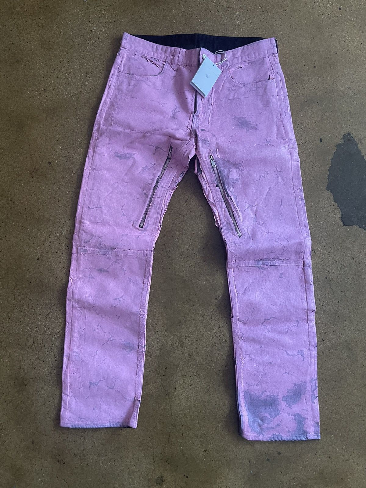 Givenchy Givenchy Pink Painted Jeans Playboi Carti Size US 34 / EU 50 - 3 Thumbnail