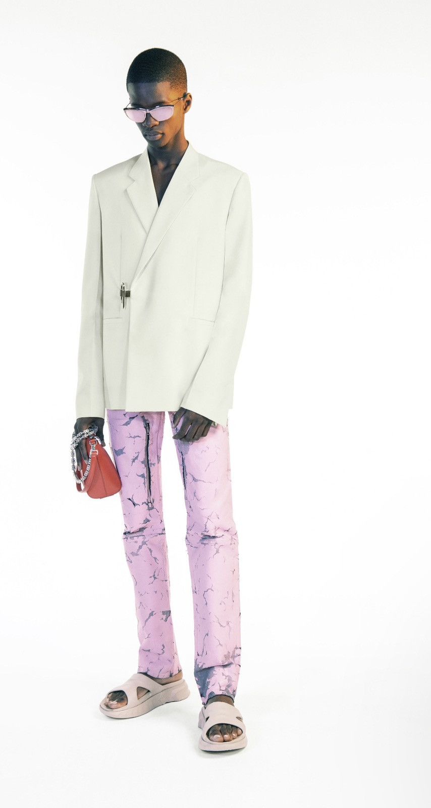 Givenchy Givenchy Pink Painted Jeans Playboi Carti Size US 34 / EU 50 - 2 Thumbnail