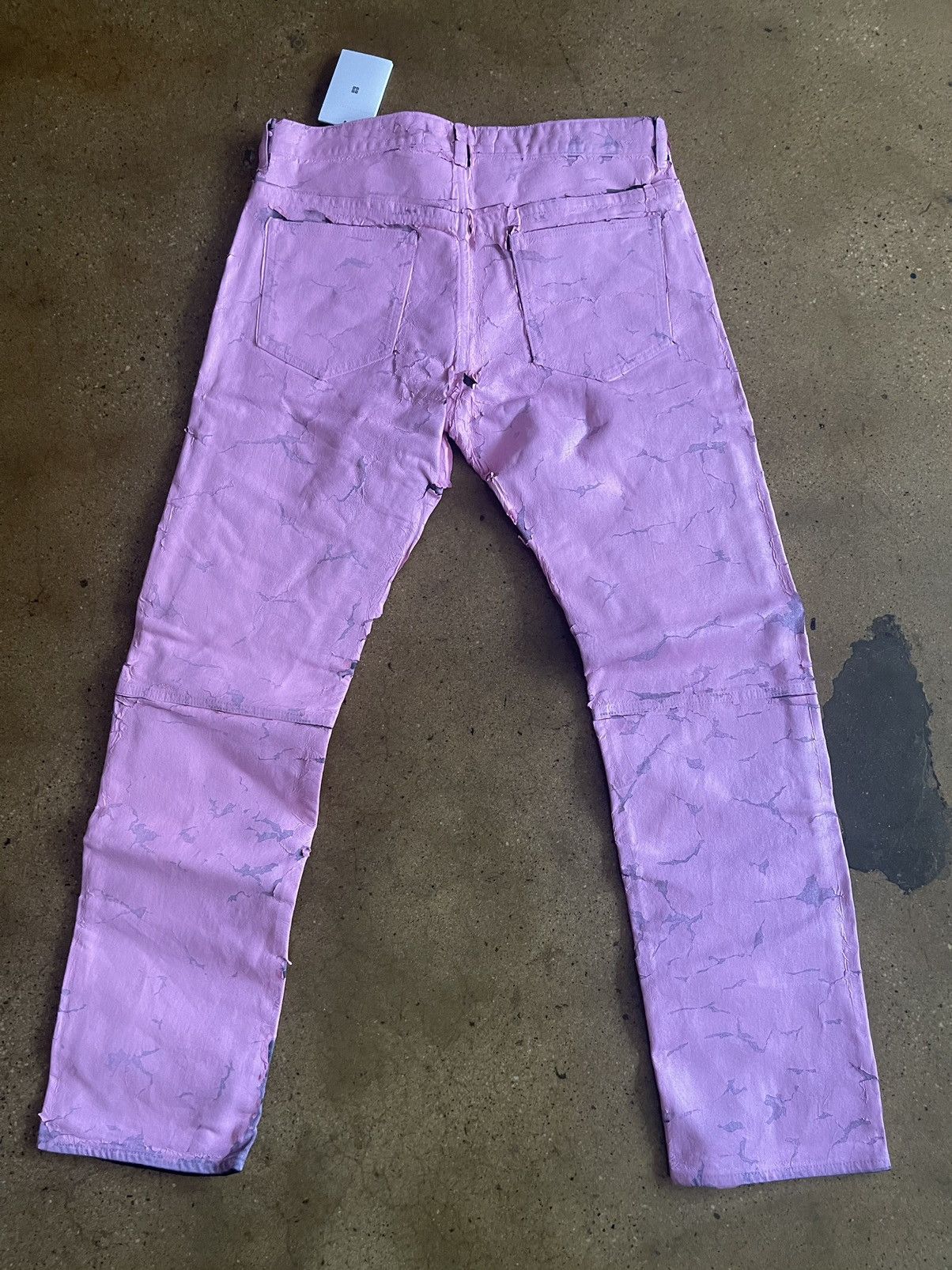 Givenchy Givenchy Pink Painted Jeans Playboi Carti Size US 34 / EU 50 - 4 Thumbnail