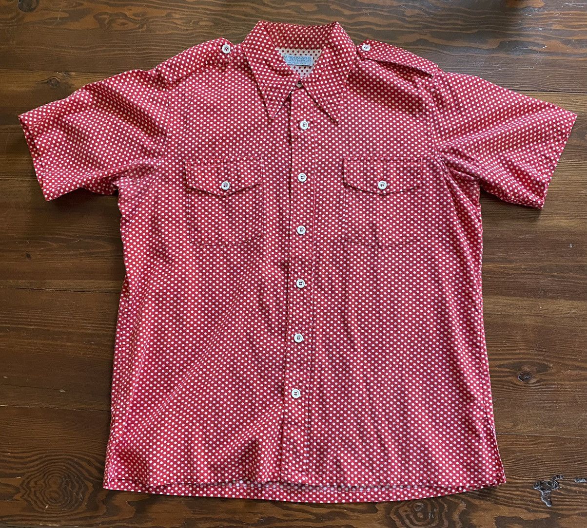 Vintage 60’s Woodward Polkadot Rockabilly Style Button Up