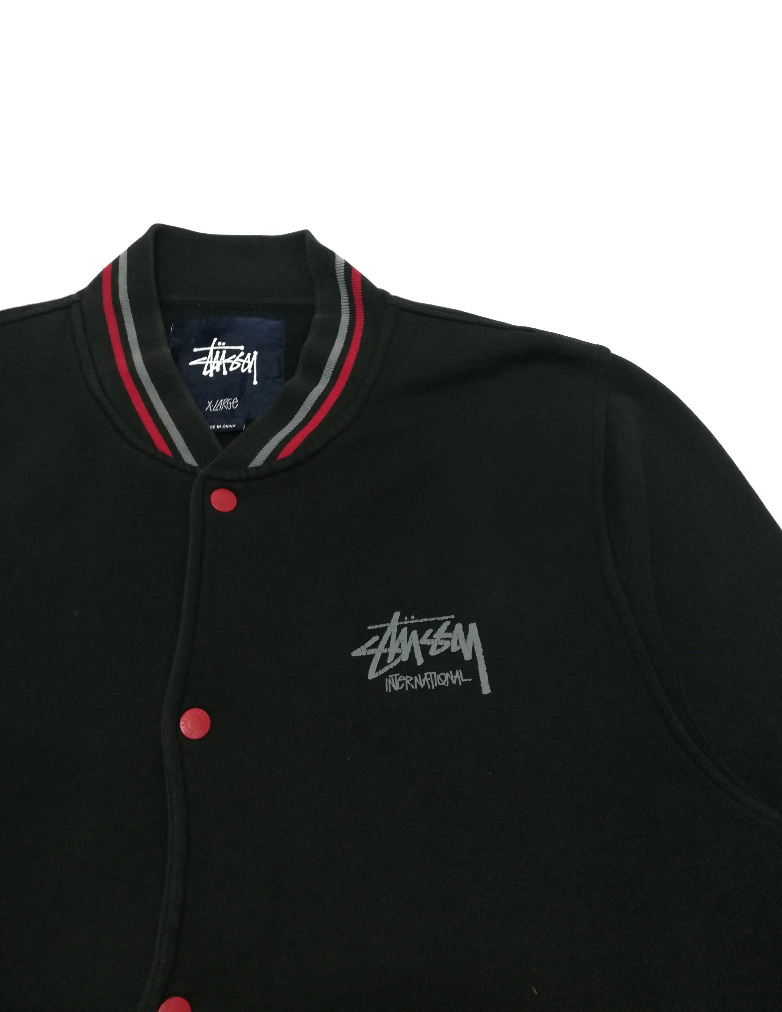 Stussy 🔥Stussy Varsity Spell Out Big Logo Down Button Jacket🔥 Size US XL / EU 56 / 4 - 2 Thumbnail