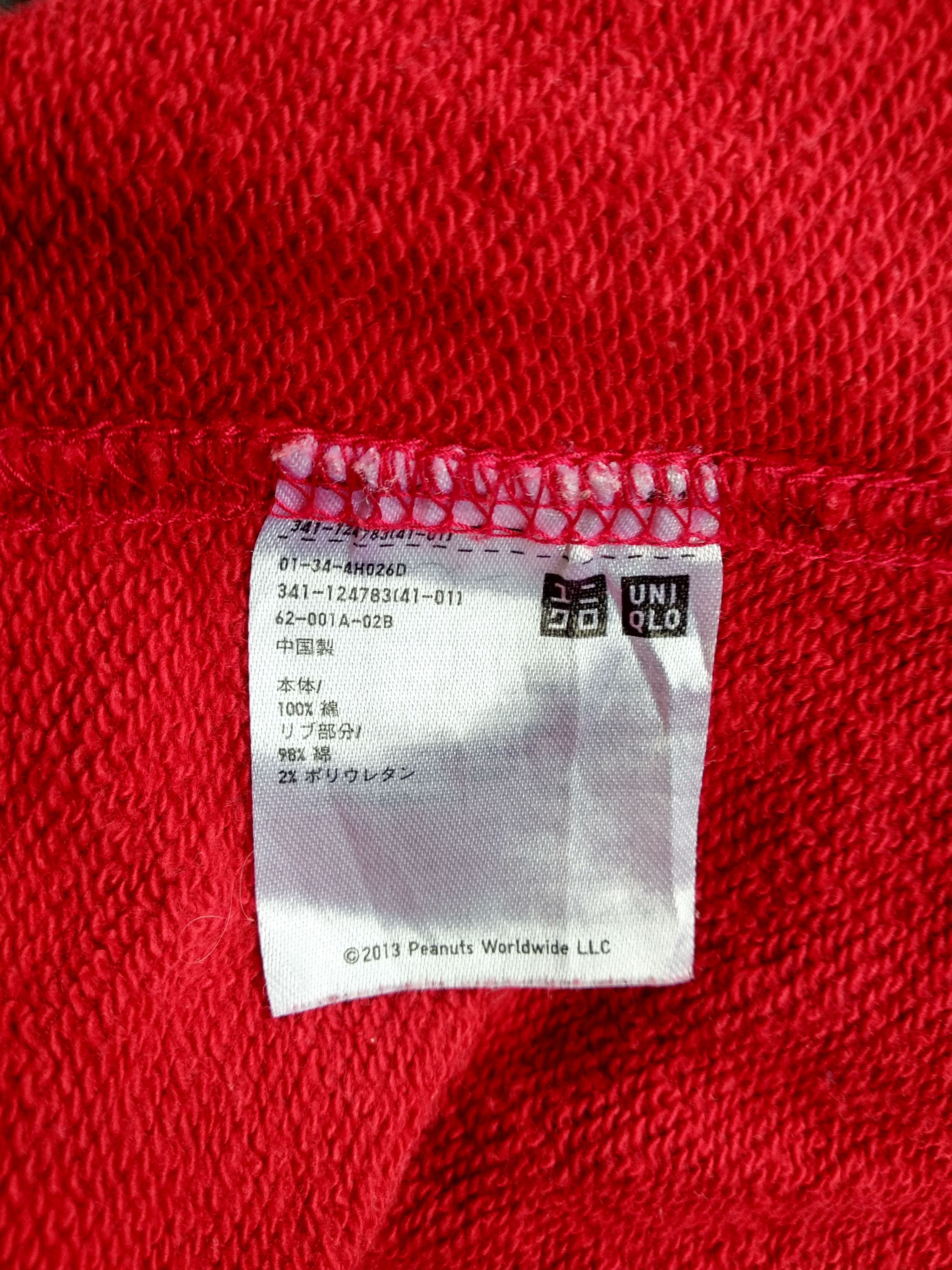 Cartoon Network Uniqlo Peanuts Sweatshirt/Size L/Red Colour Size US L / EU 52-54 / 3 - 6 Thumbnail