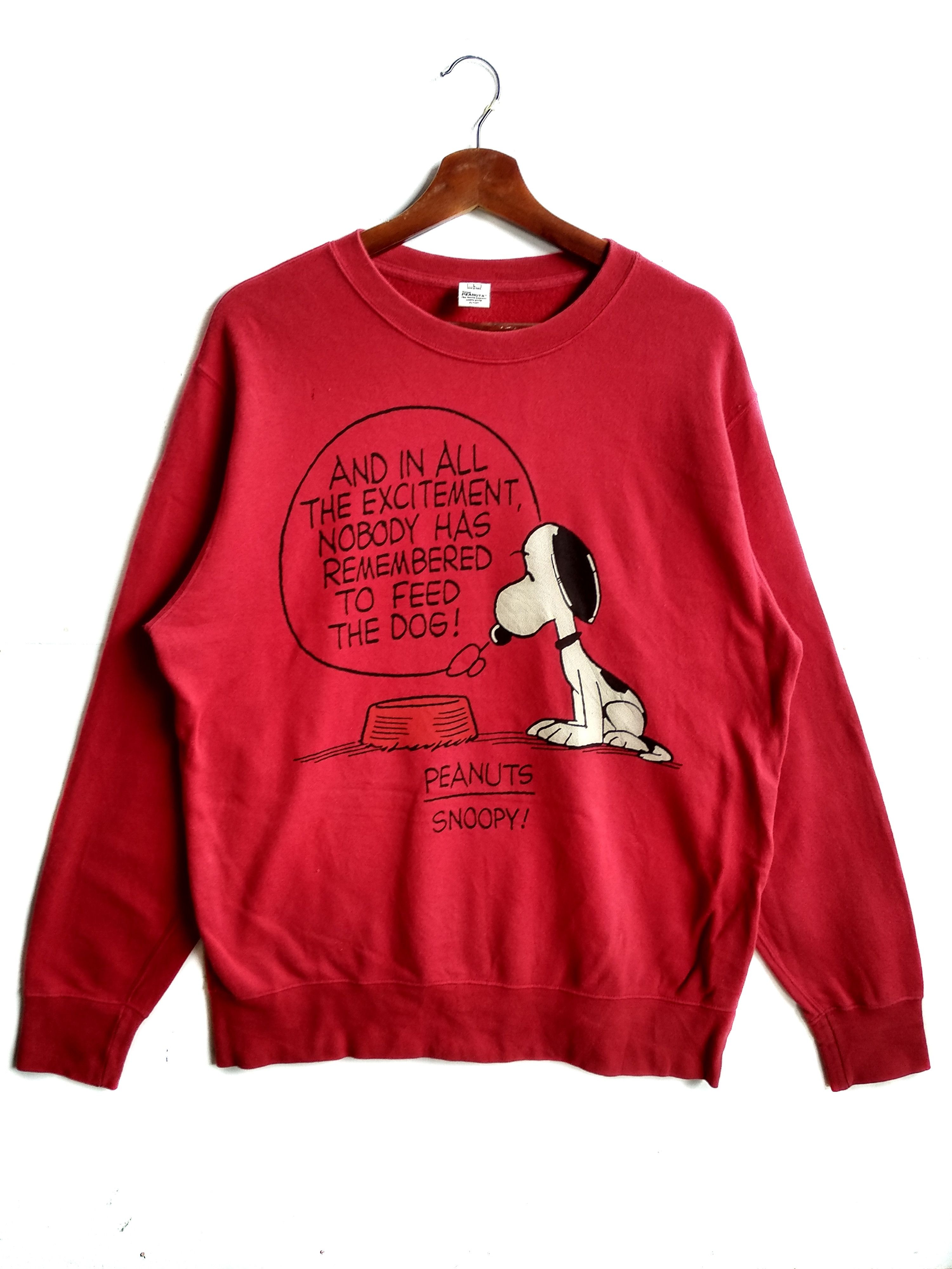 Cartoon Network Uniqlo Peanuts Sweatshirt/Size L/Red Colour Size US L / EU 52-54 / 3 - 1 Thumbnail