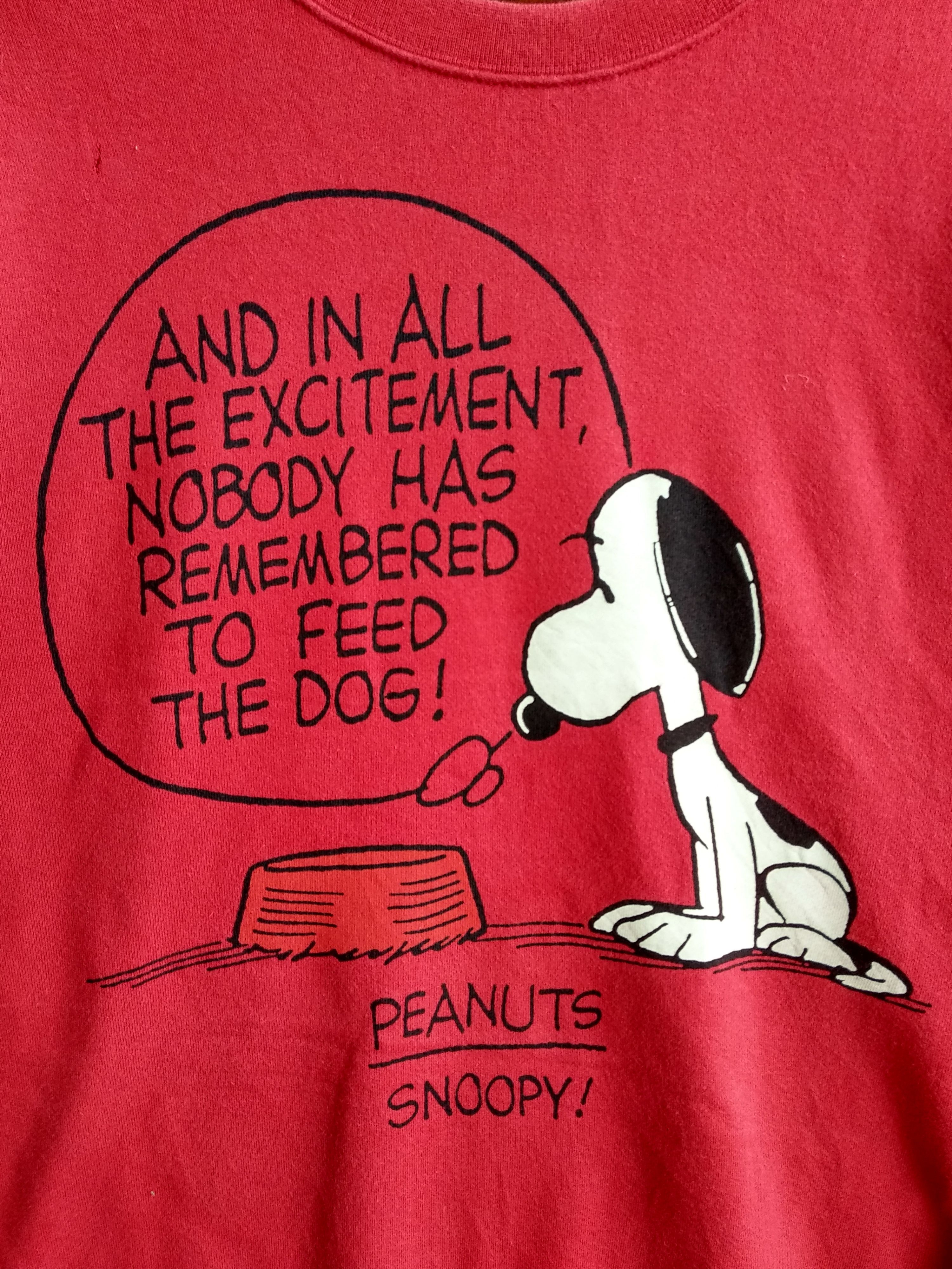 Cartoon Network Uniqlo Peanuts Sweatshirt/Size L/Red Colour Size US L / EU 52-54 / 3 - 3 Thumbnail