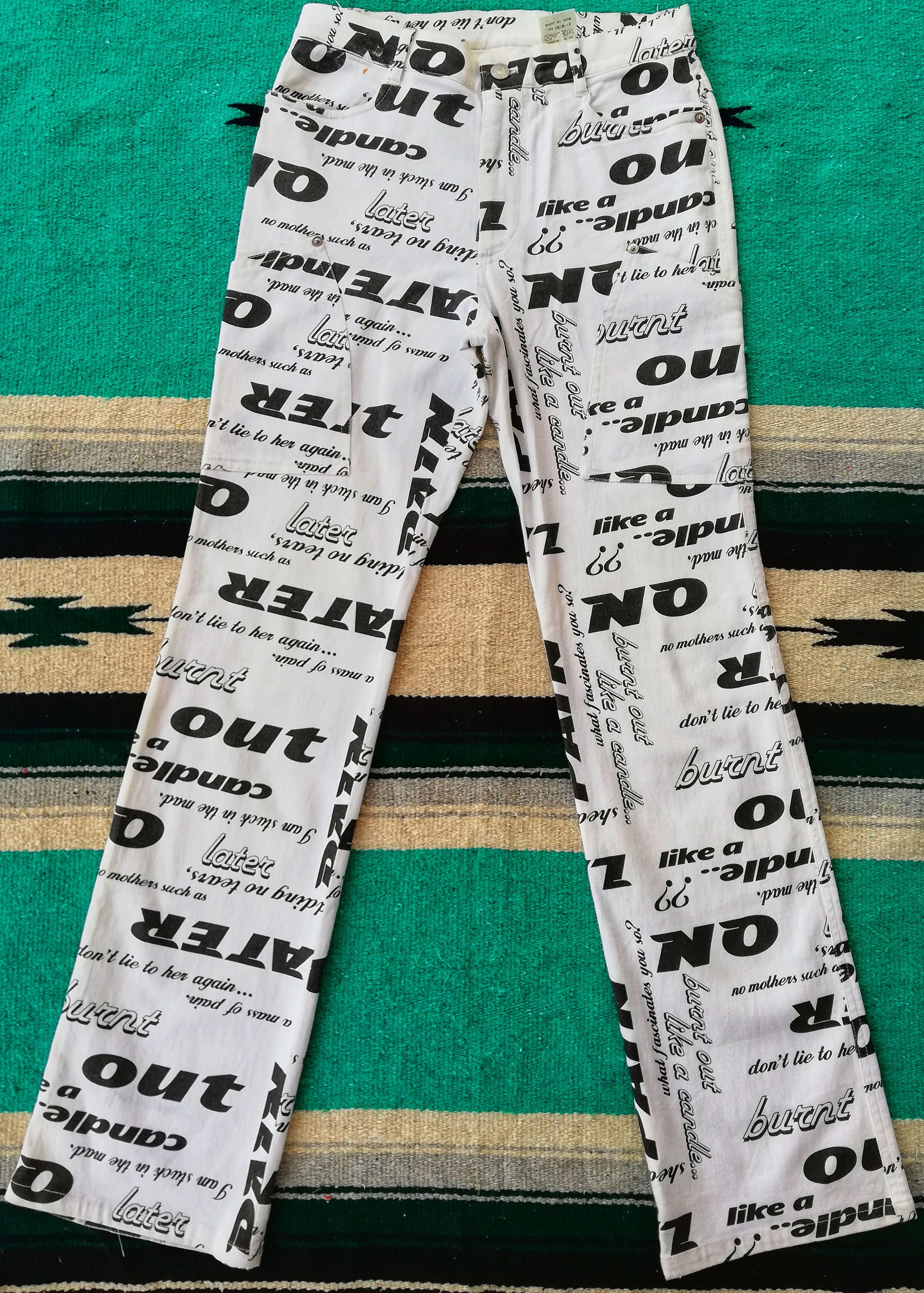 Designer × Japanese Brand 🔥Algonquins Fullprint Straight Cut Denim Pantsuit🔥 Size US 28 / EU 44 - 1 Thumbnail